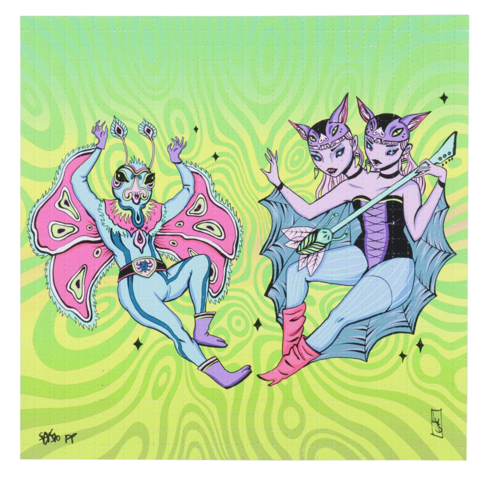 Lauren YS "Mothman x Nai Palm" Archival Print on Perforated Blotter Paper