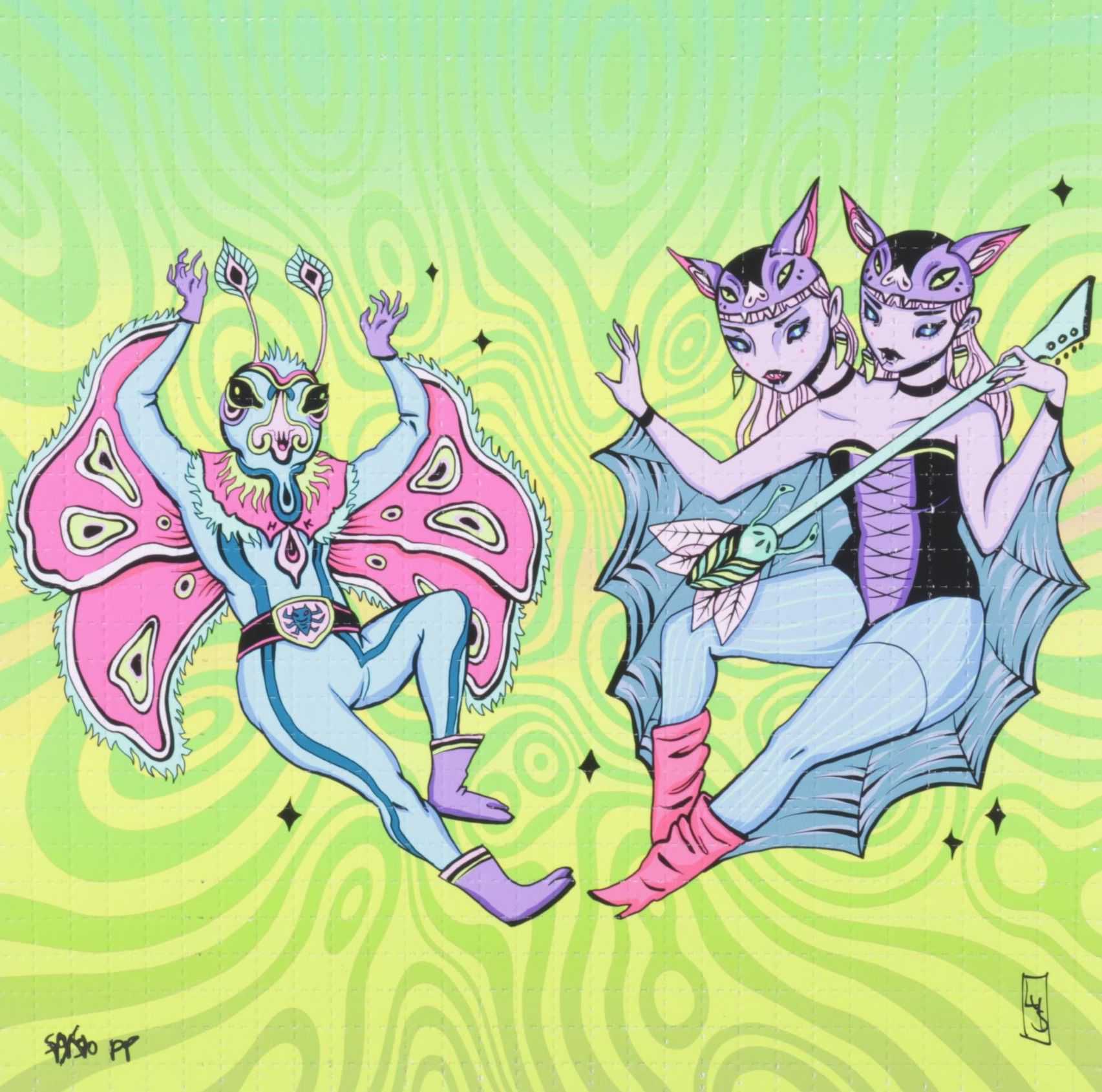 Lauren YS "Mothman x Nai Palm" Archival Print on Perforated Blotter Paper