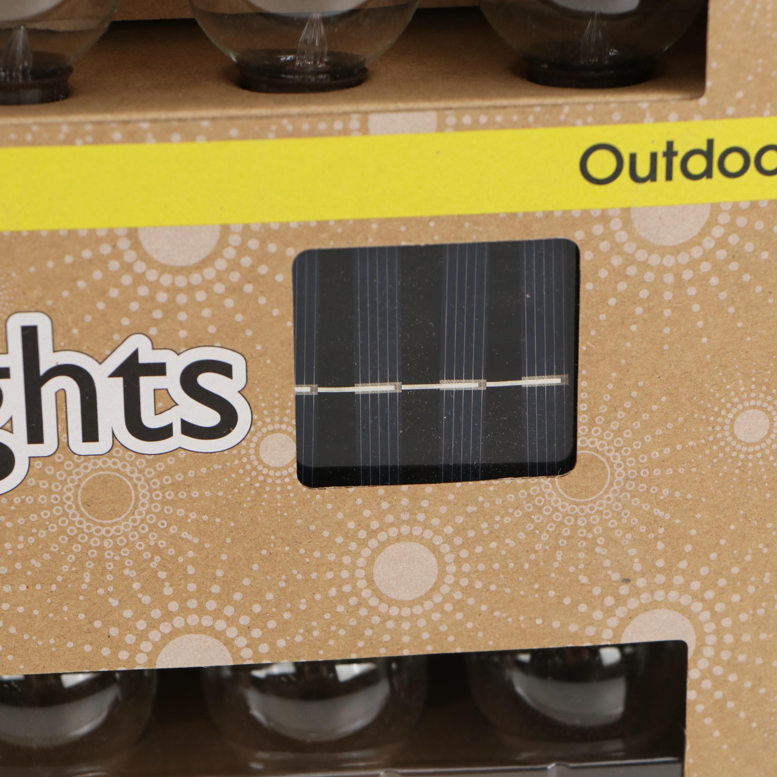 Everlasting Glow Solar Powered Outdoor 20-Bulb LED String Lights