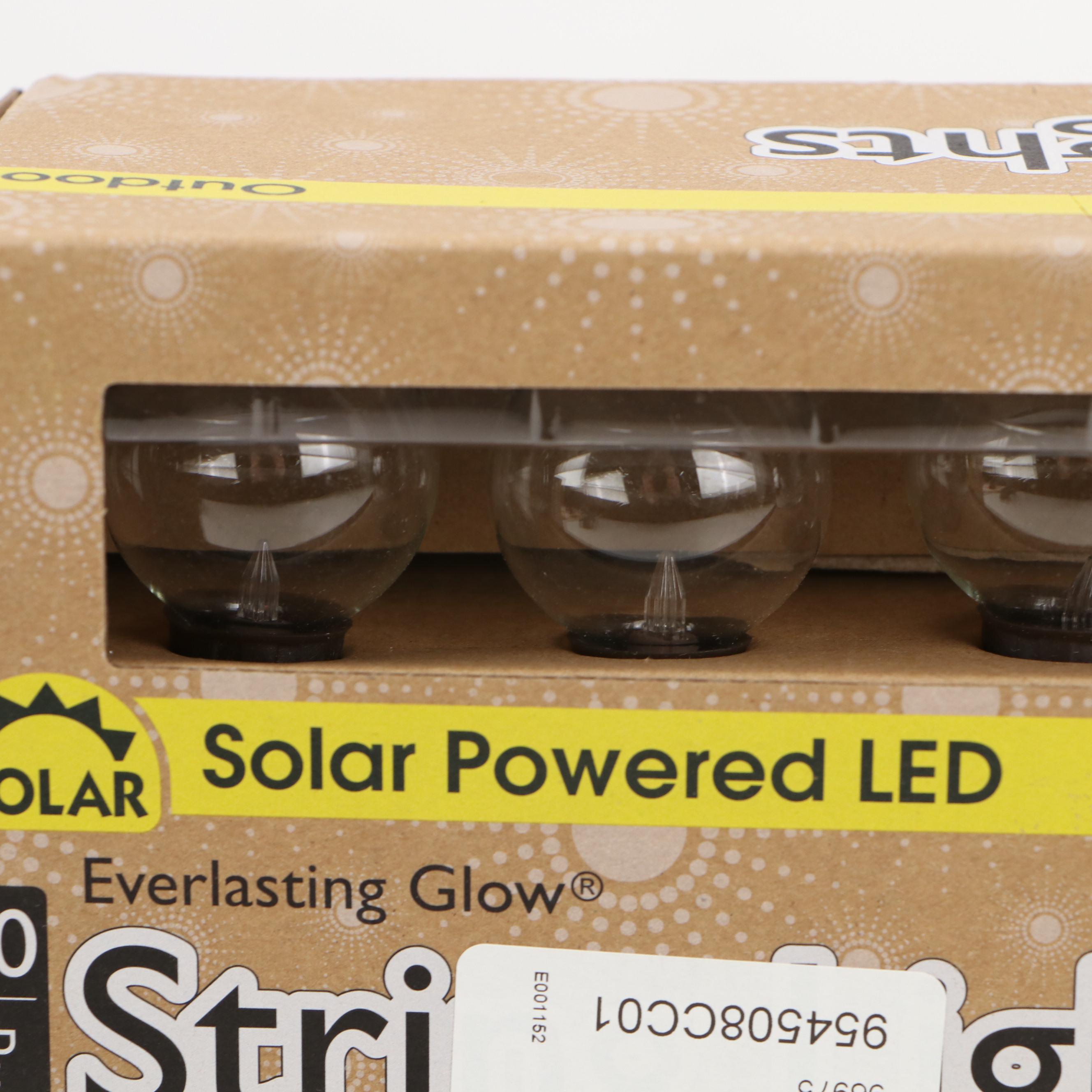 Everlasting Glow Solar Powered Outdoor 20-Bulb LED String Lights