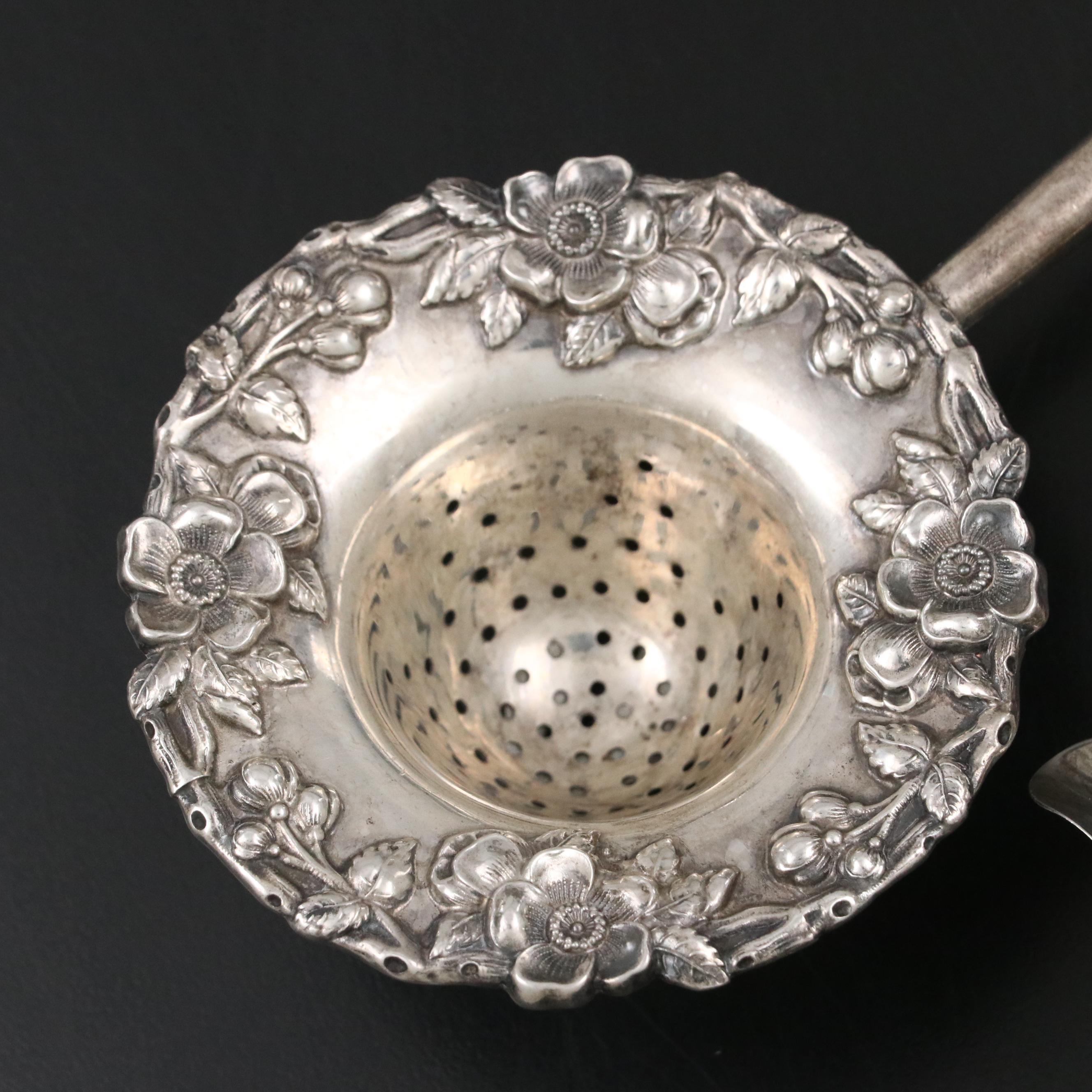 Sterling Silver Tea Strainer, Ladle and Letter Opener