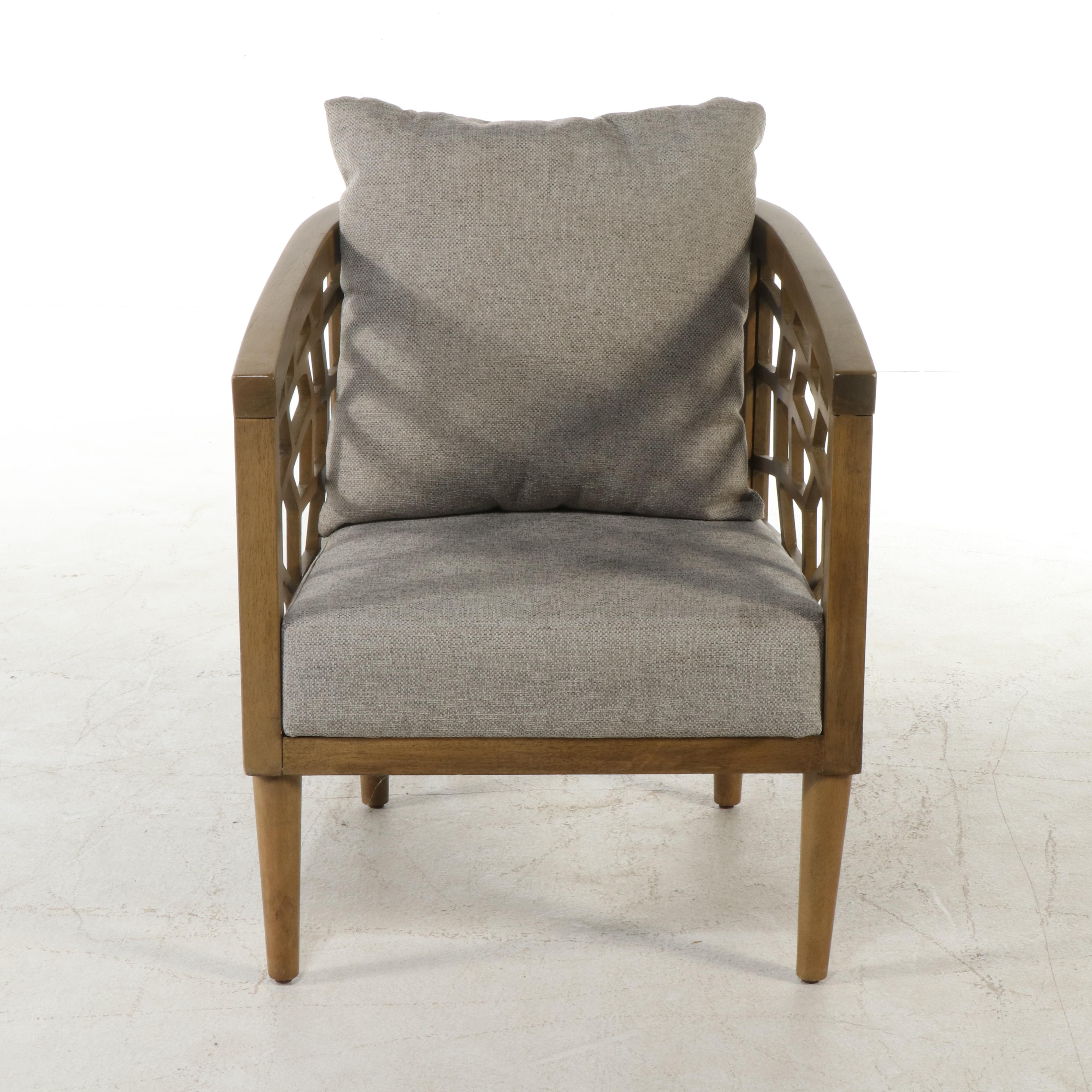 Ink + Ivy "Crackle" Modernist Style Upholstered Hardwood Tub Chair