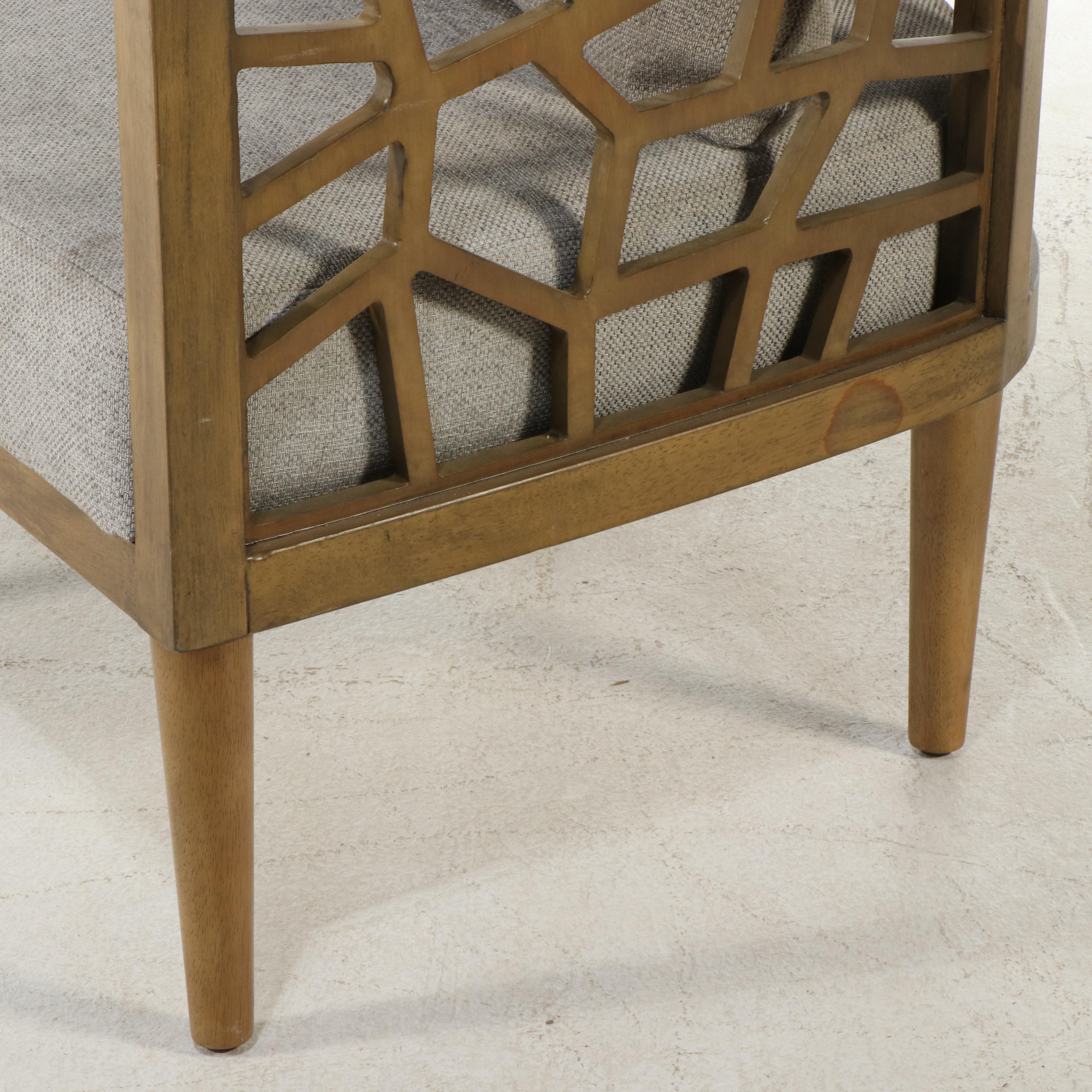 Ink + Ivy "Crackle" Modernist Style Upholstered Hardwood Tub Chair