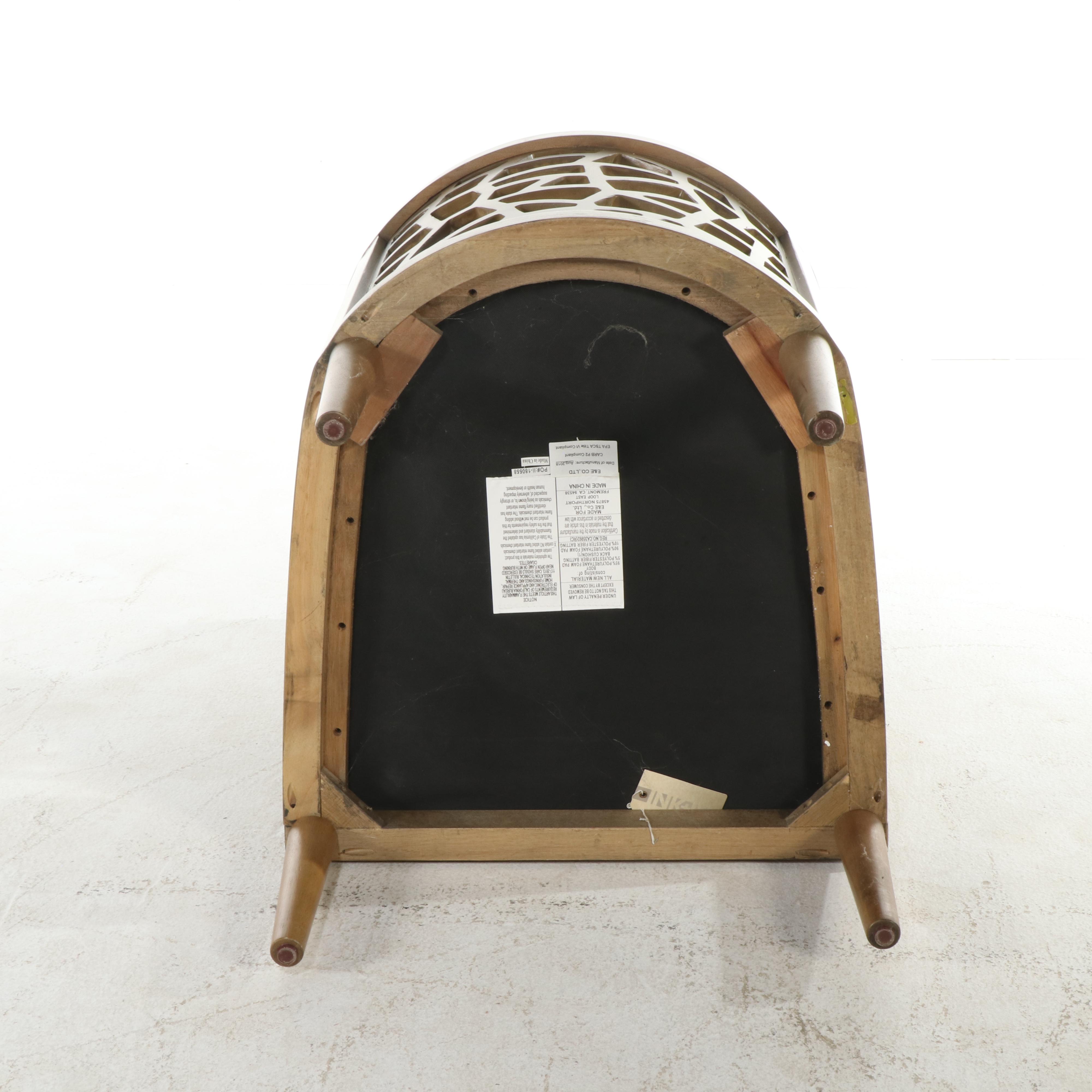 Ink + Ivy "Crackle" Modernist Style Upholstered Hardwood Tub Chair