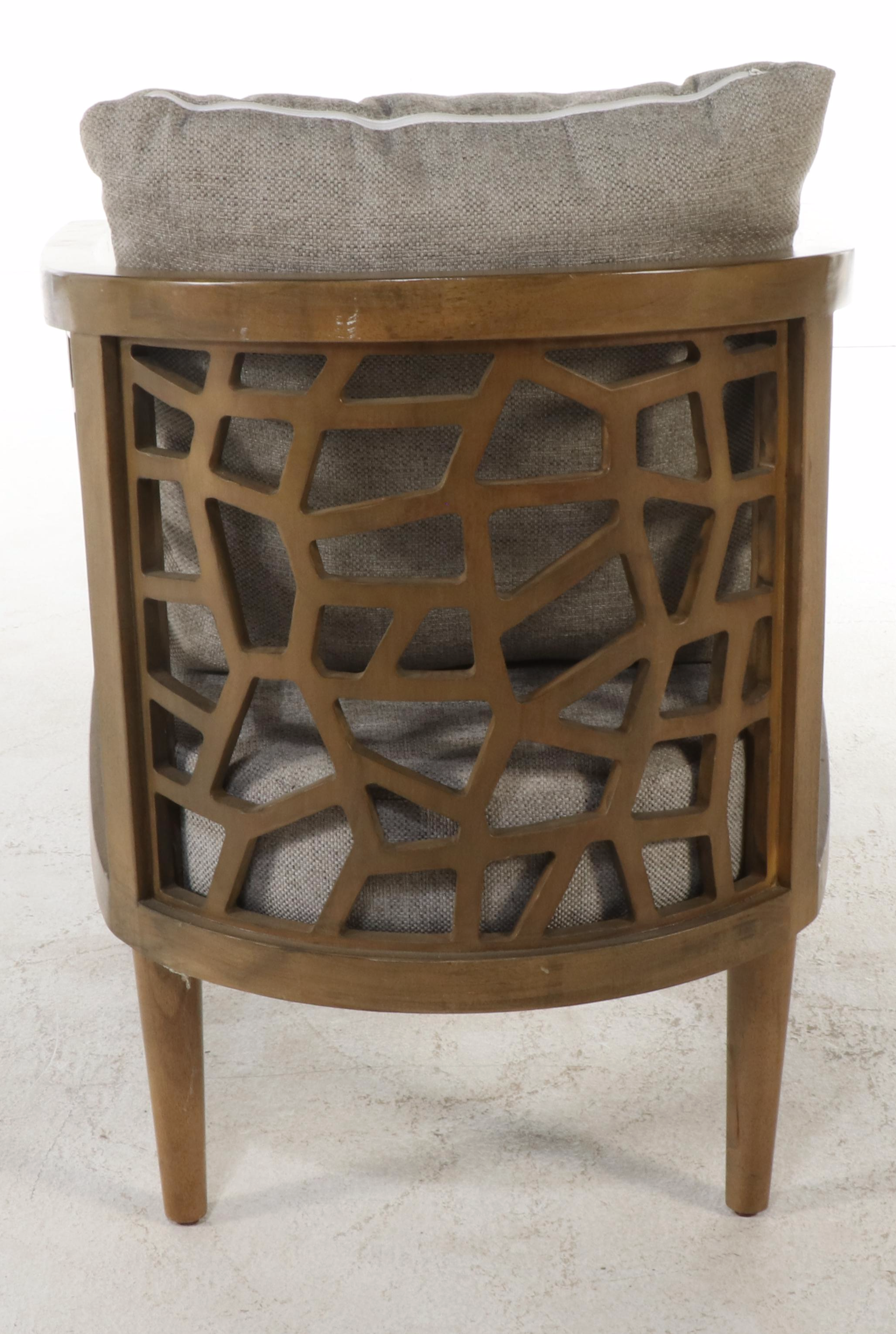 Ink + Ivy "Crackle" Modernist Style Upholstered Hardwood Tub Chair