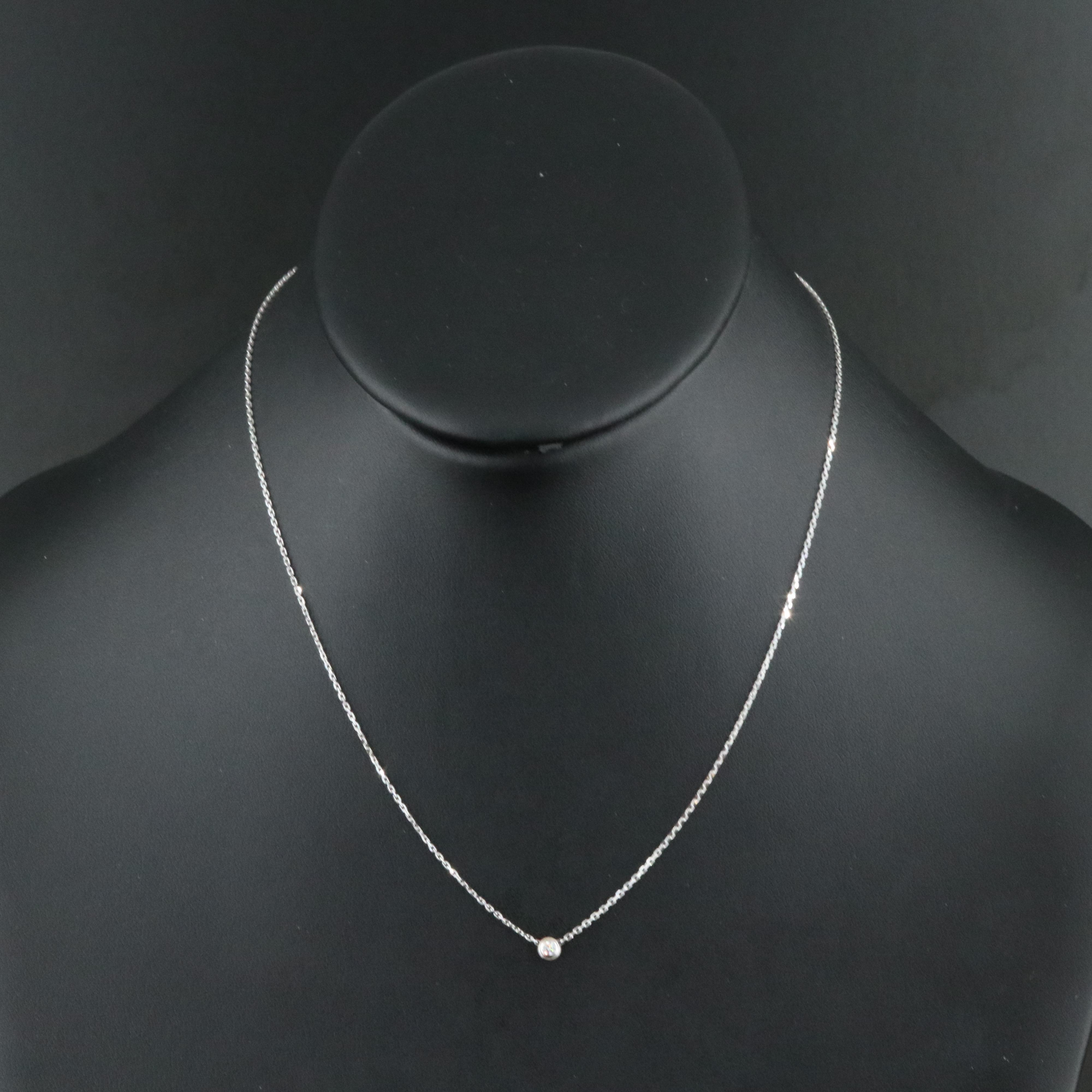 Cartier D'Amour 18K Diamond Solitaire Necklace