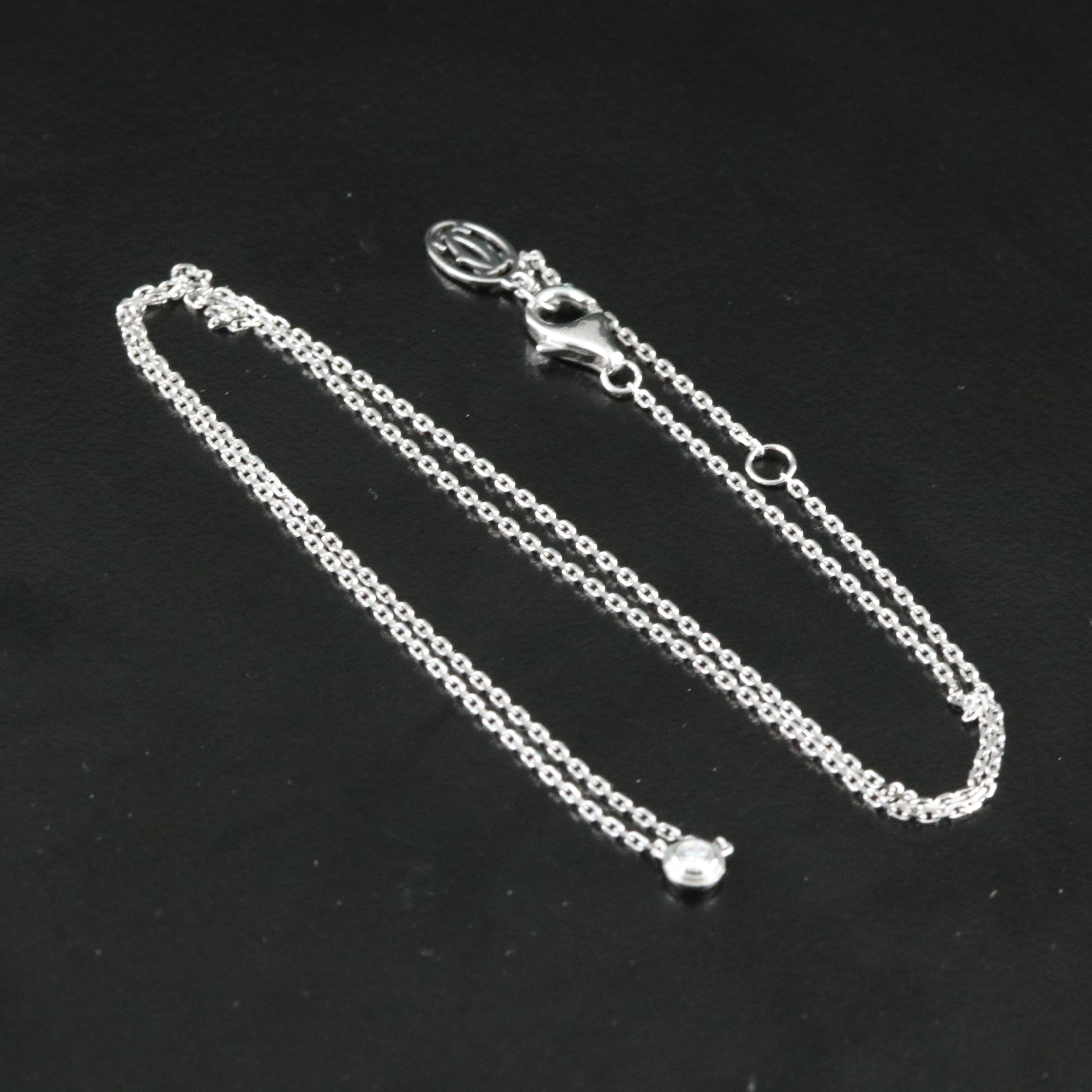 Cartier D'Amour 18K Diamond Solitaire Necklace