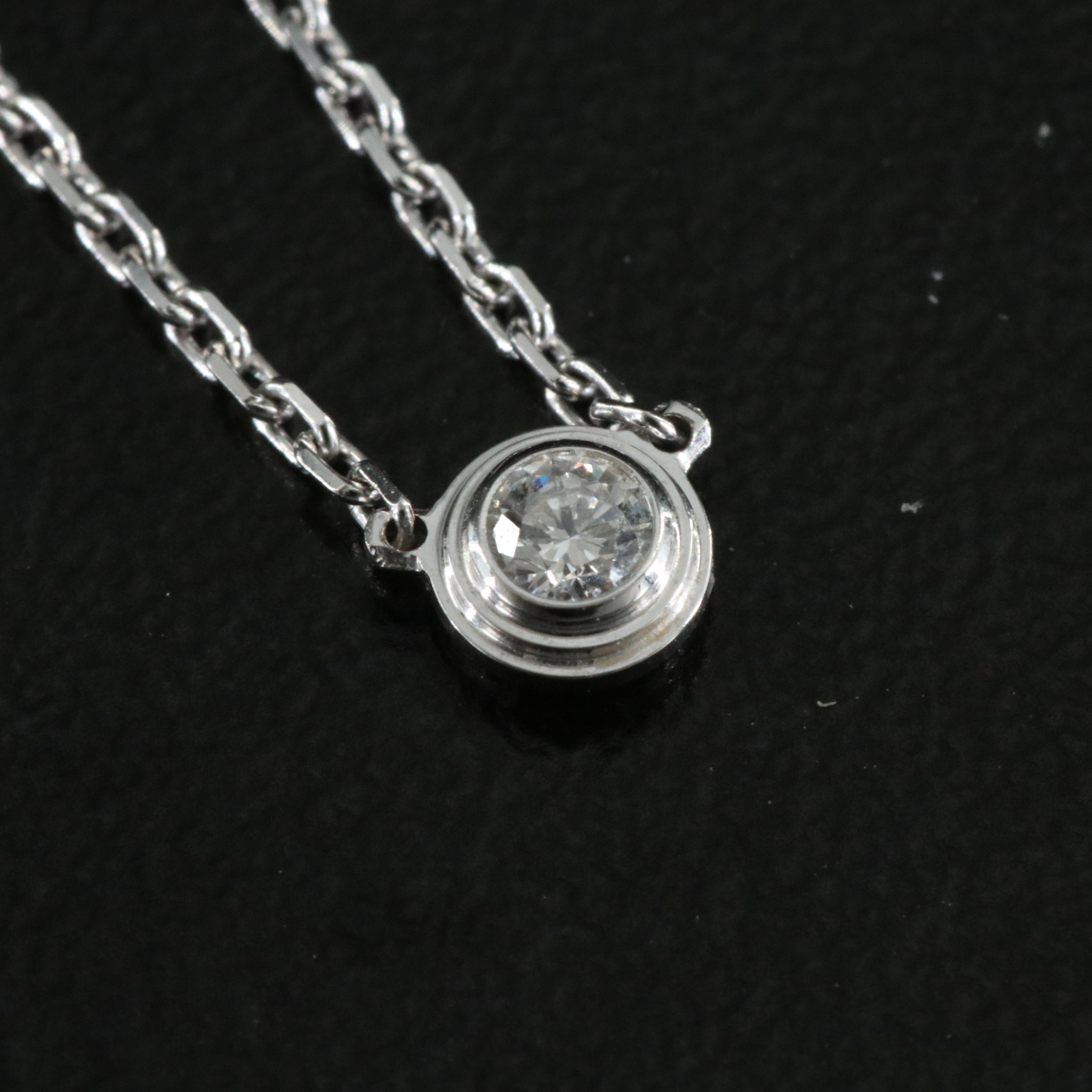 Cartier D'Amour 18K Diamond Solitaire Necklace