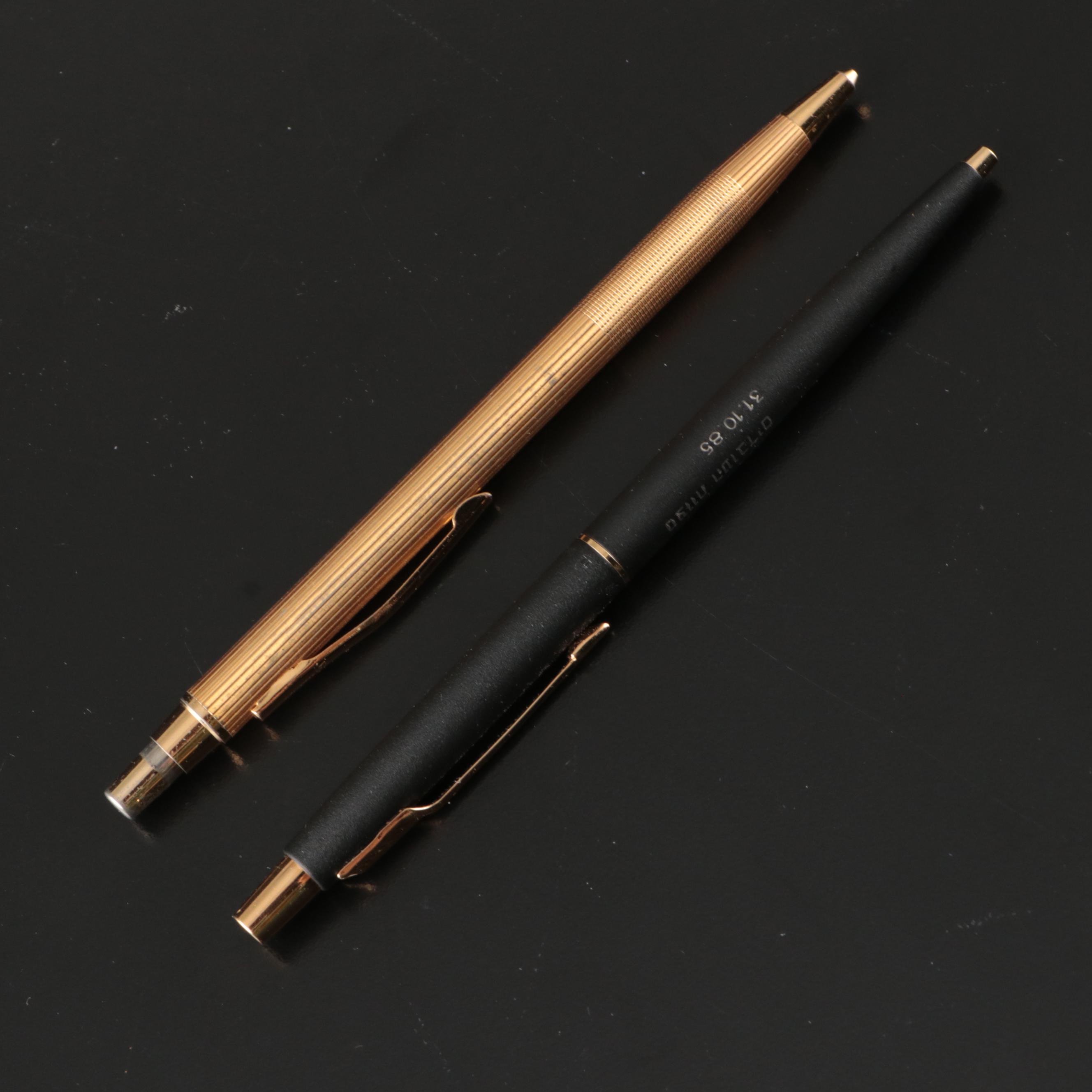 Sheaffer and Parker Ballpoint and Fountain Pens with Pen Case