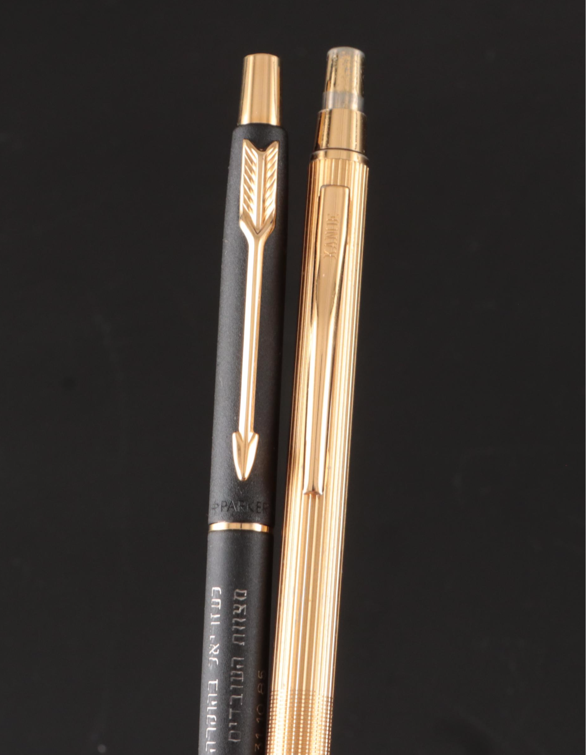 Sheaffer and Parker Ballpoint and Fountain Pens with Pen Case