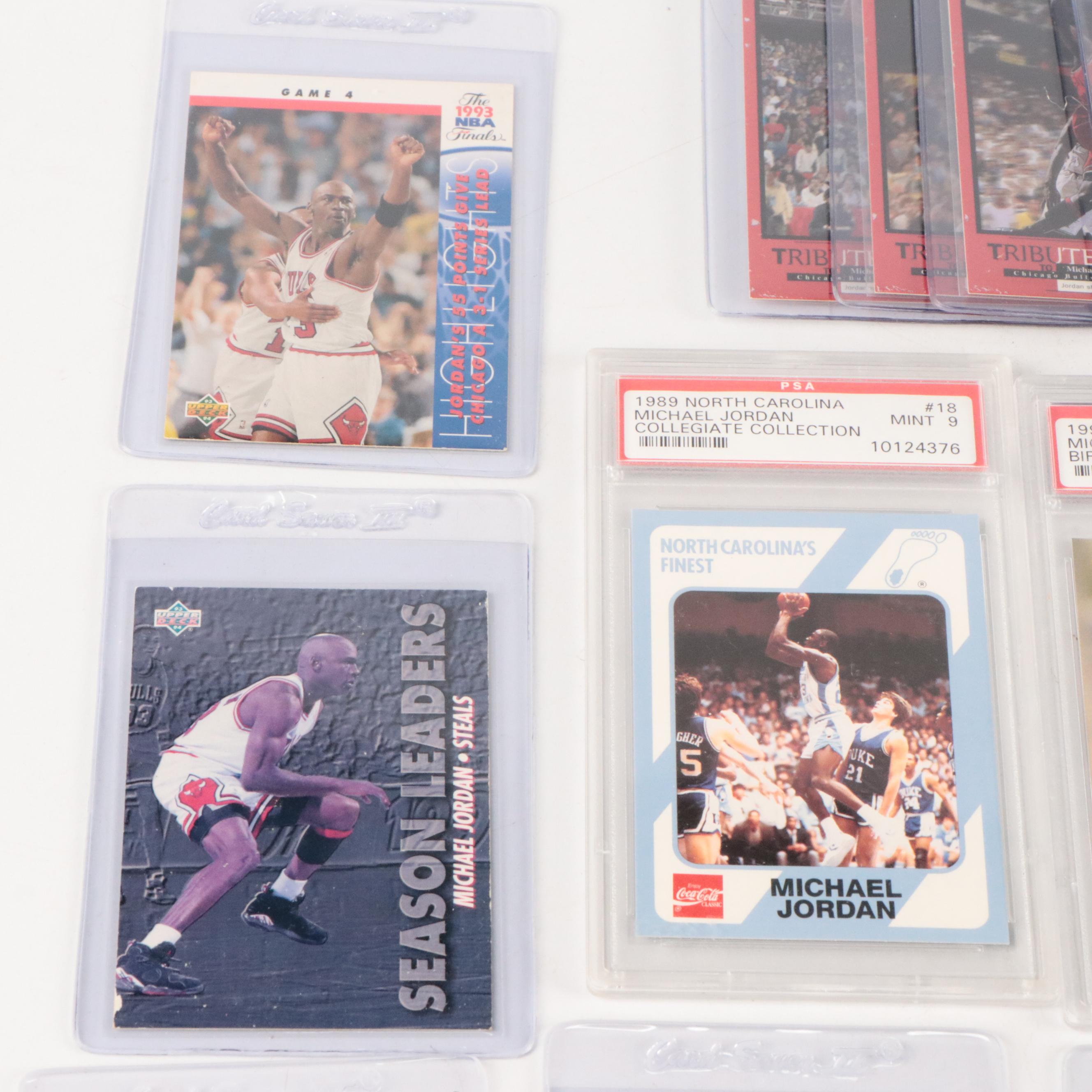 Michael Jordan Basketball Card Collection Featuring PSA Graded and More