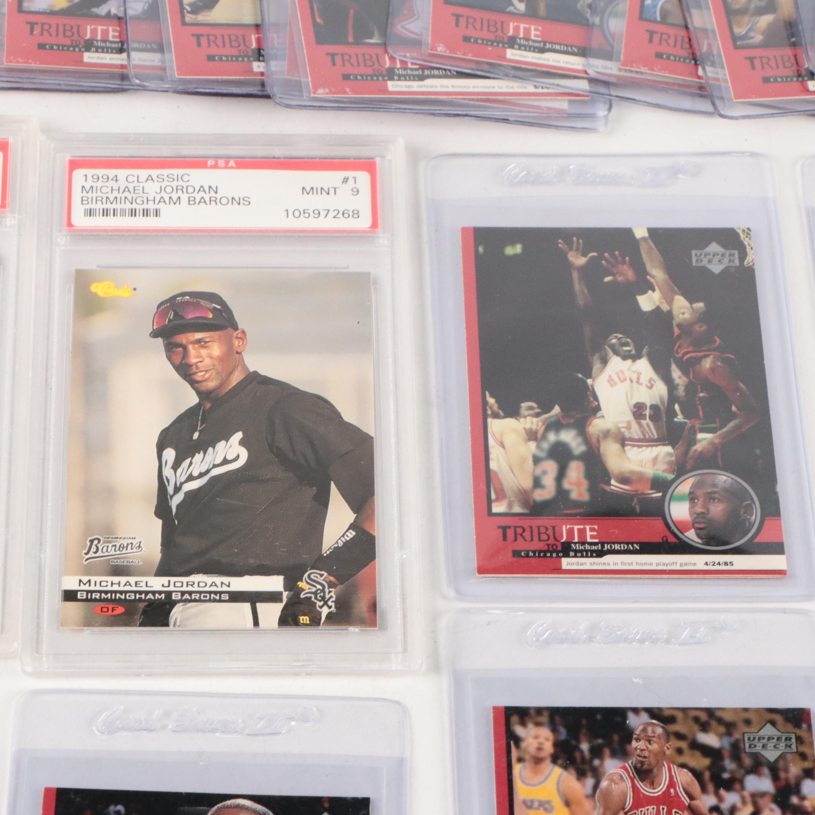 Michael Jordan Basketball Card Collection Featuring PSA Graded and More