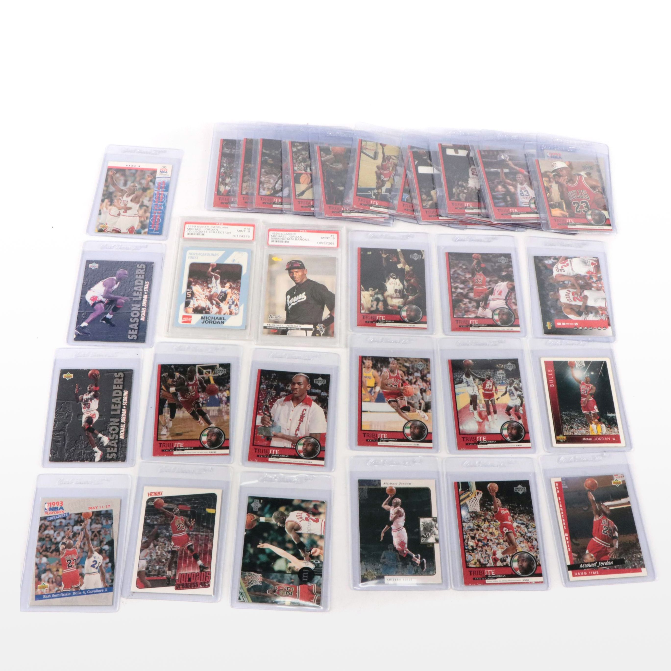 Michael Jordan Basketball Card Collection Featuring PSA Graded and More