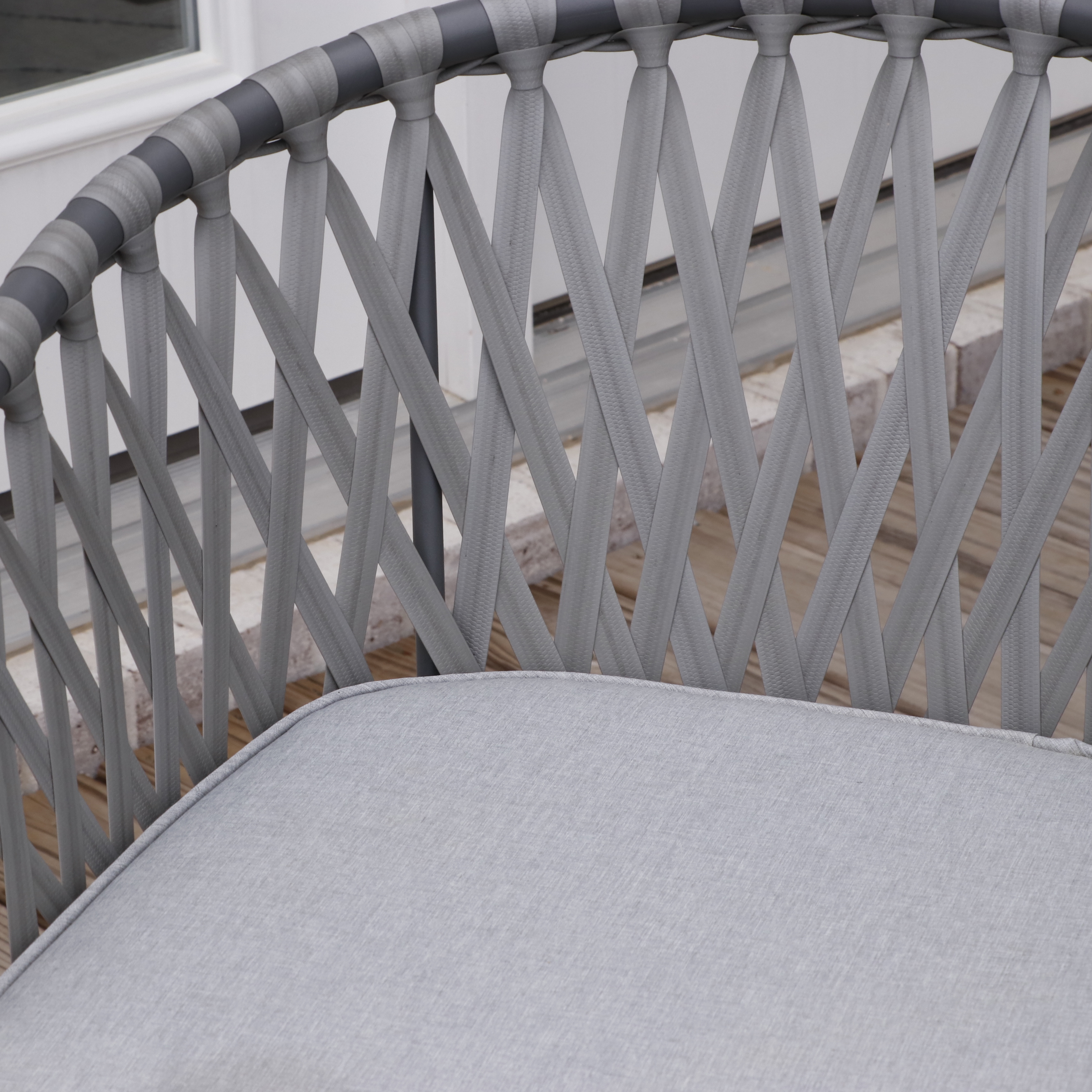 Smith & Hawken Aluminum Patio Dining Table and Ashley "Palm Bliss" Chairs