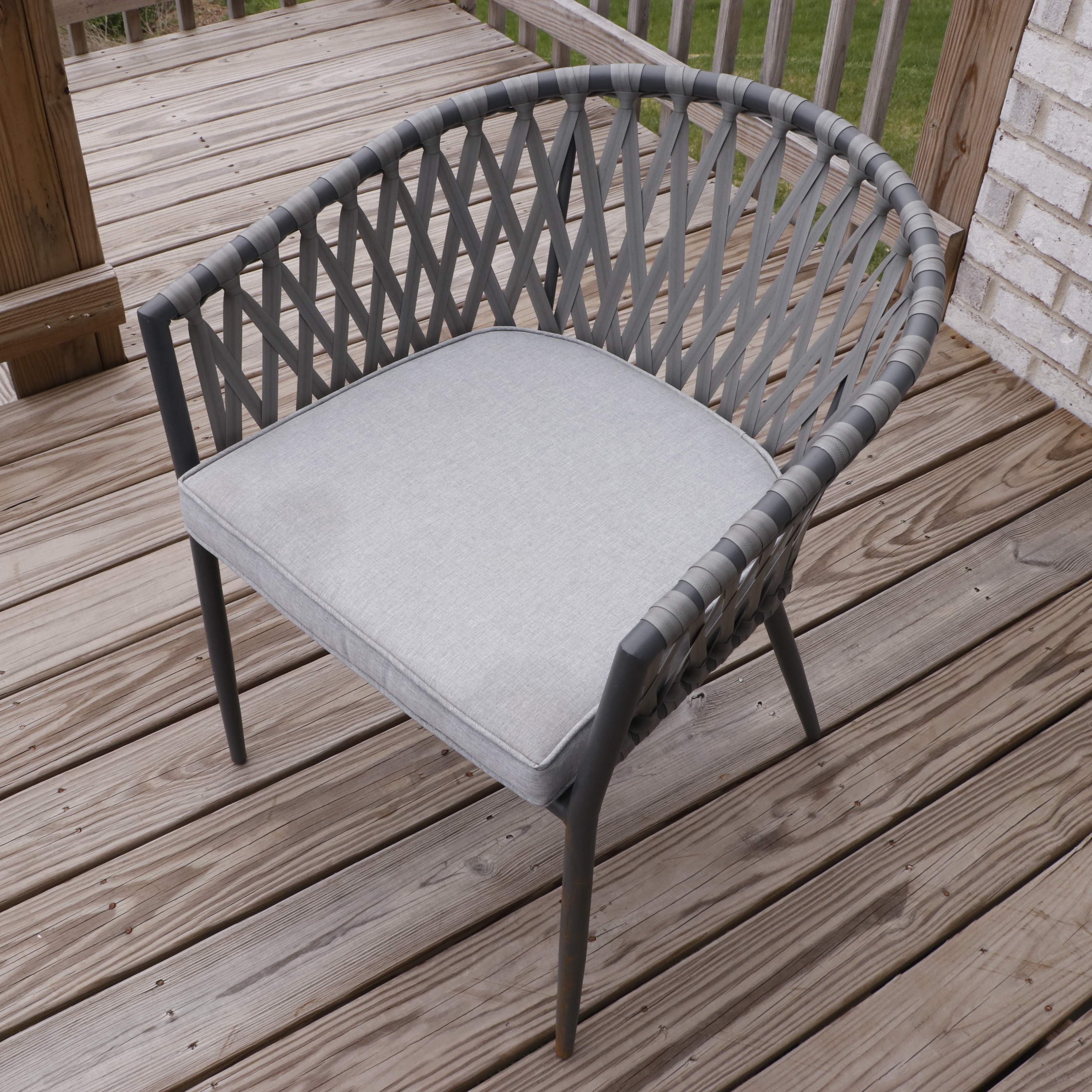 Smith & Hawken Aluminum Patio Dining Table and Ashley "Palm Bliss" Chairs