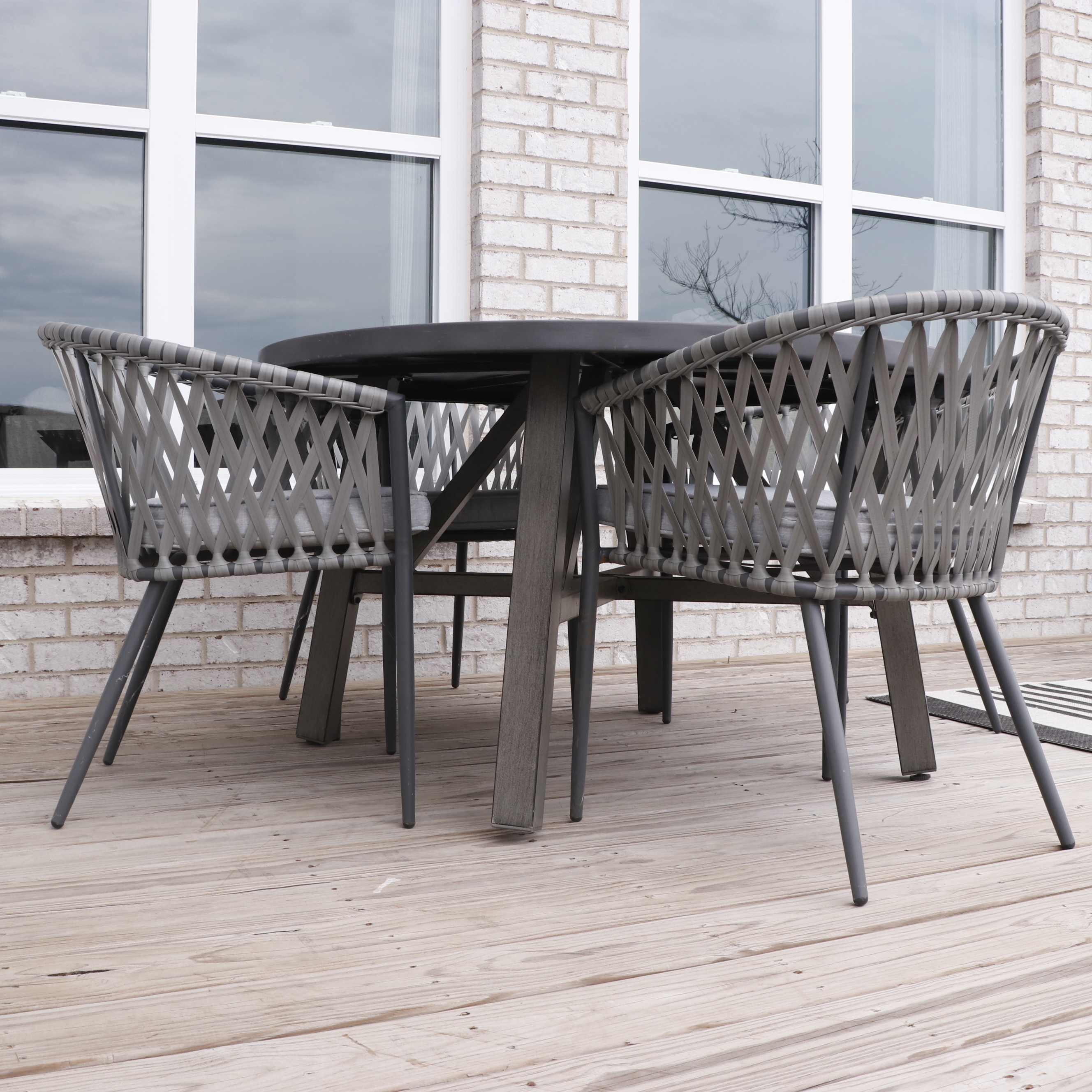 Smith & Hawken Aluminum Patio Dining Table and Ashley "Palm Bliss" Chairs