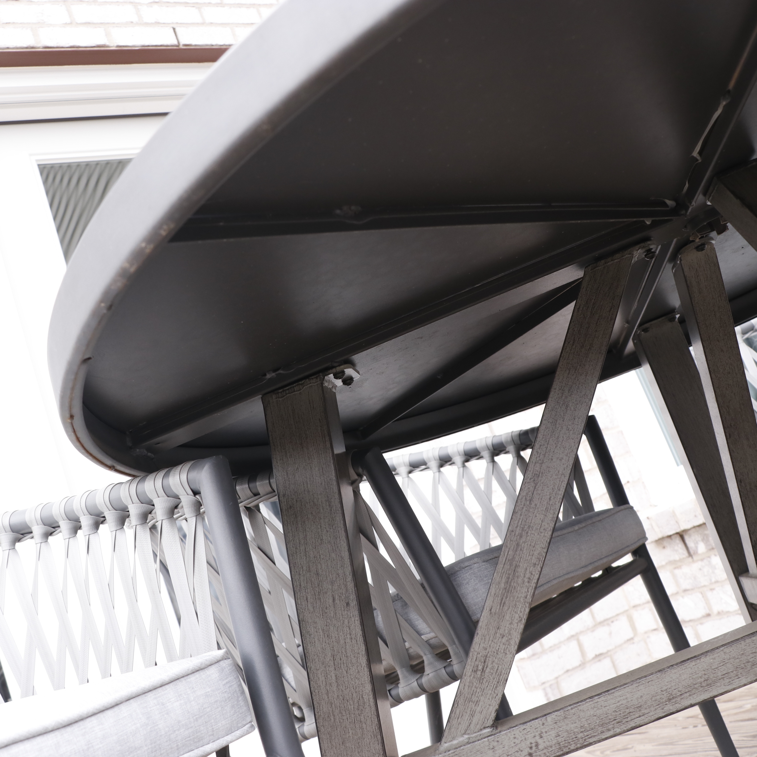 Smith & Hawken Aluminum Patio Dining Table and Ashley "Palm Bliss" Chairs