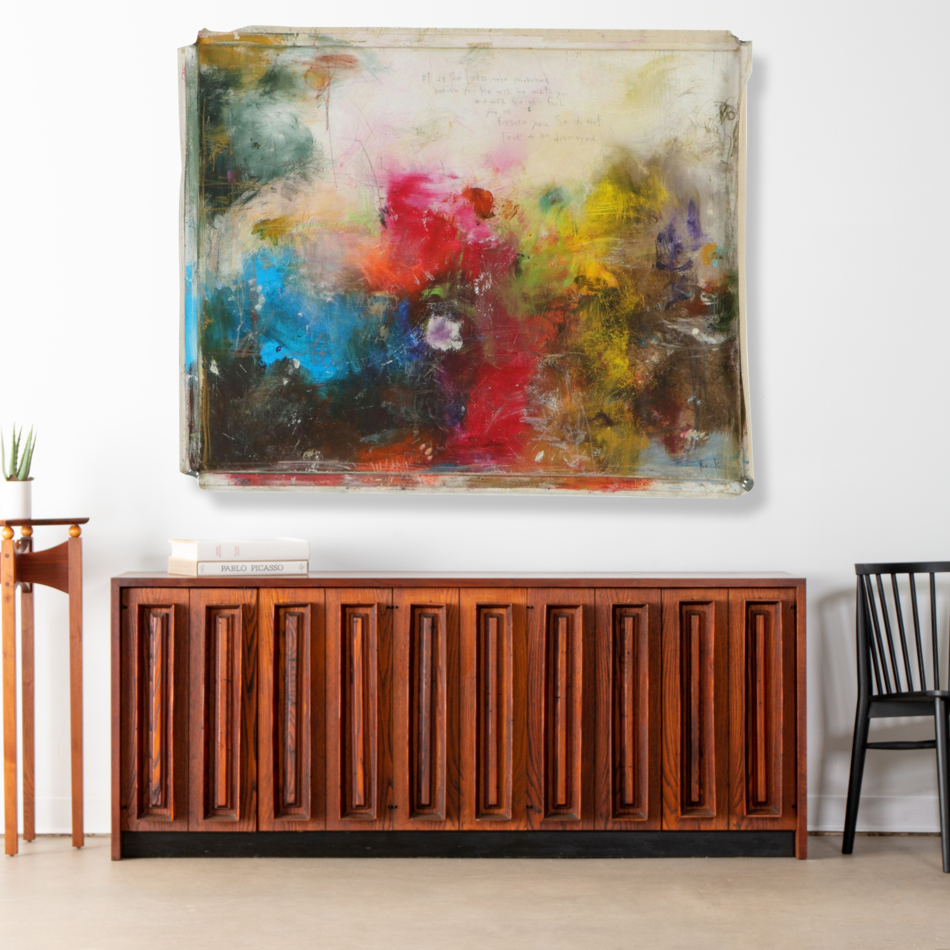 Michel Keck "Deuteronomy 31:8" Mixed Media Painting