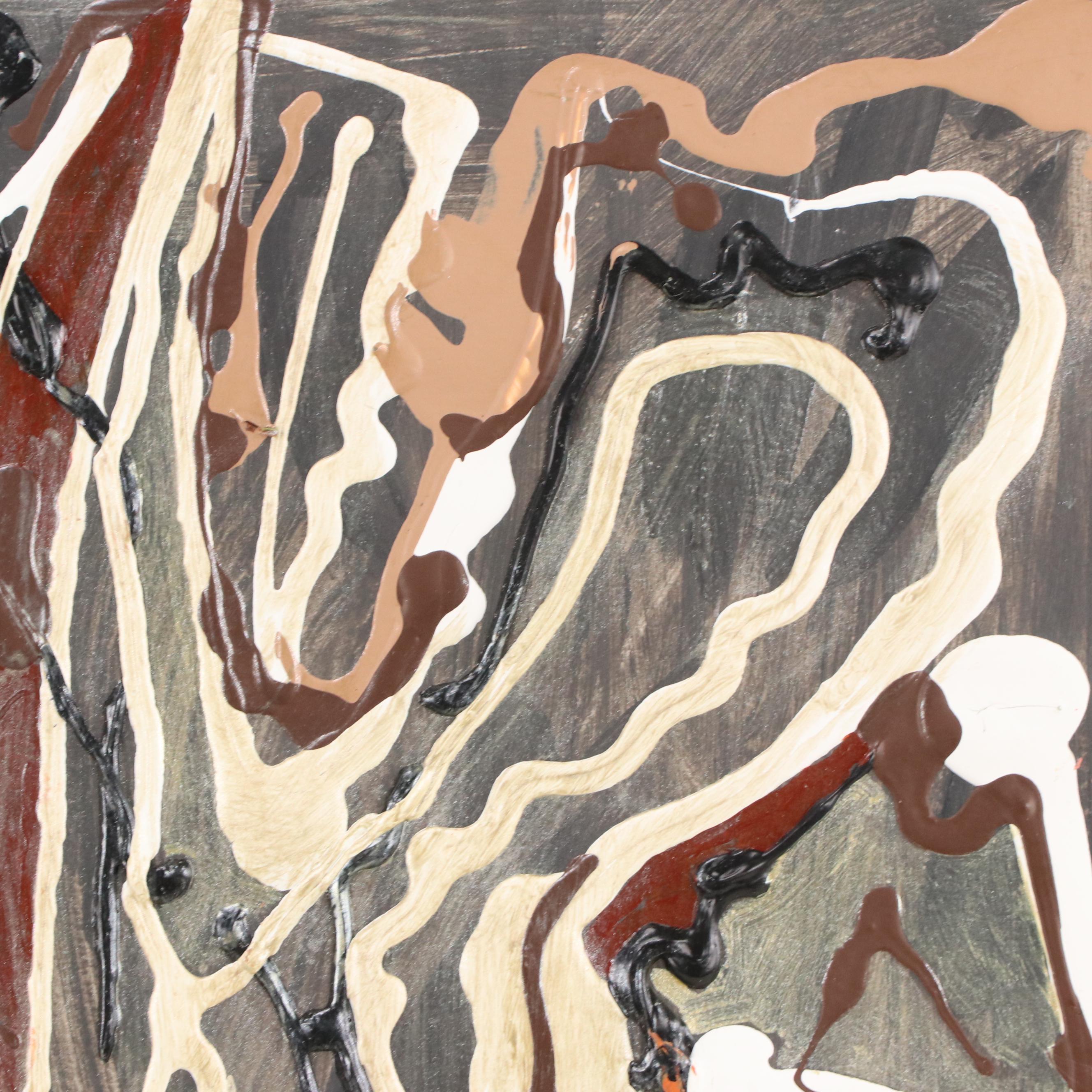 Ann Bowers Abstract Modernist Acrylic Painting, Late 20th Century