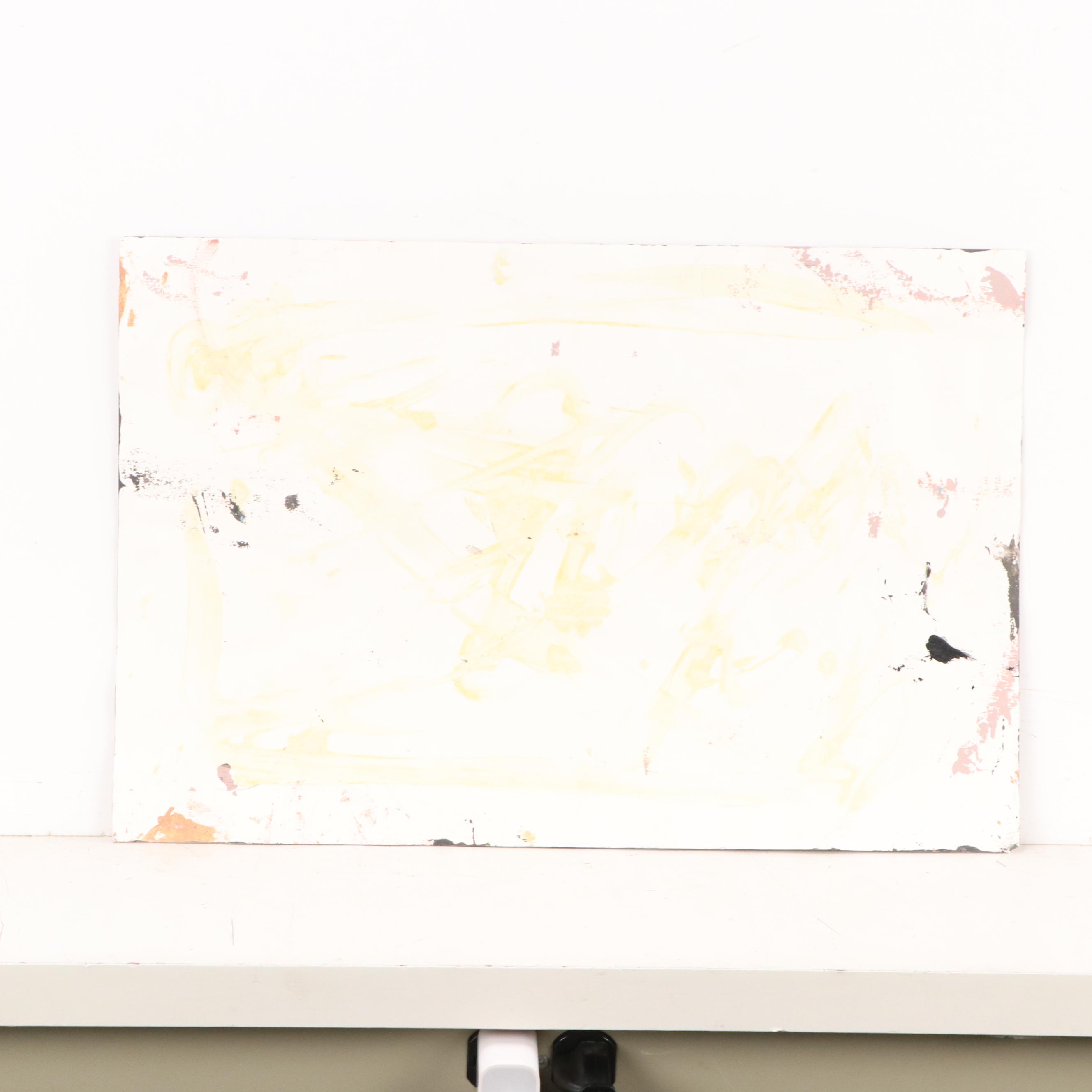 Ann Bowers Abstract Modernist Acrylic Painting, Late 20th Century