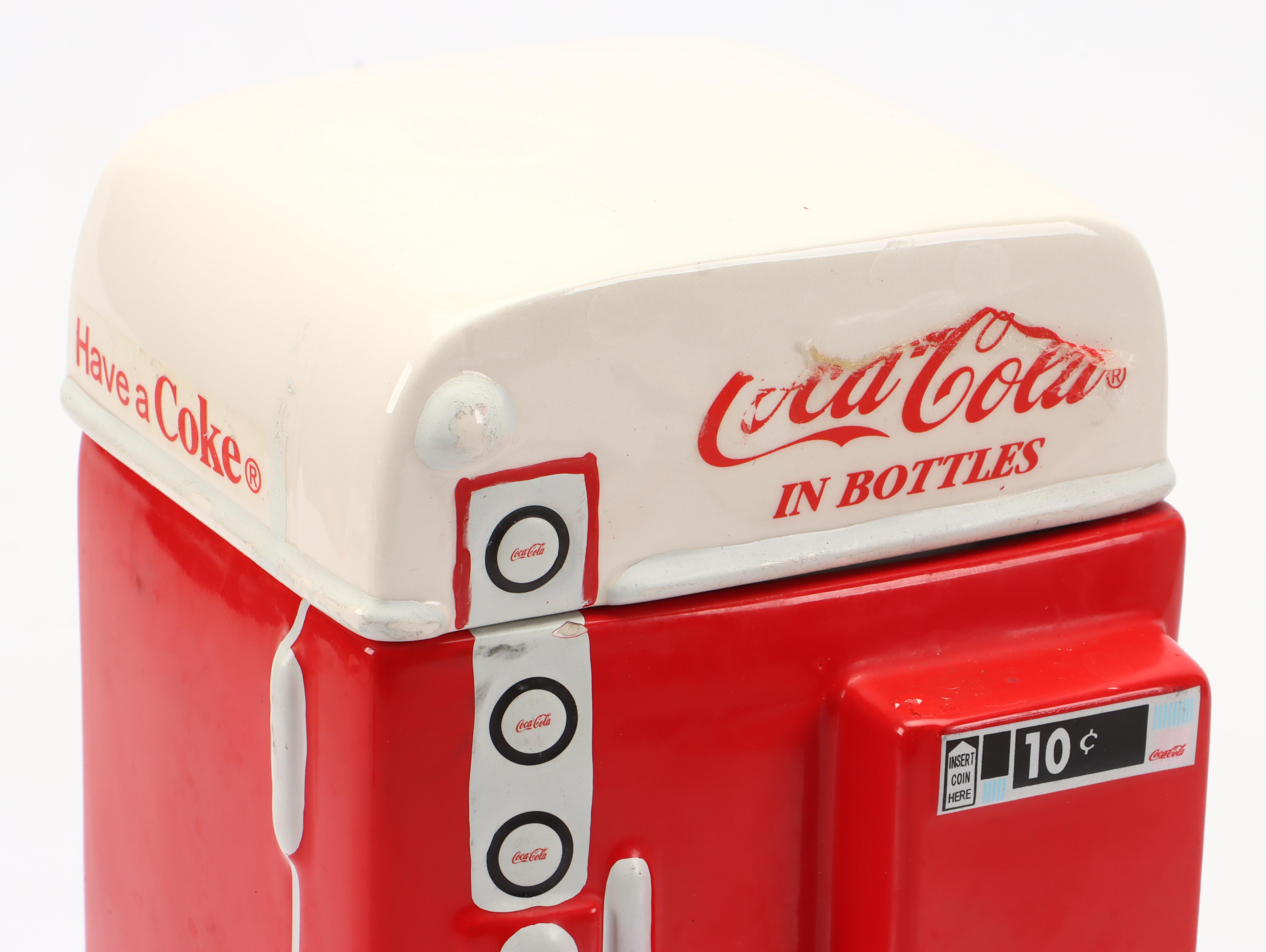 Coca-Cola Vending Machine Ceramic Cookie Jar