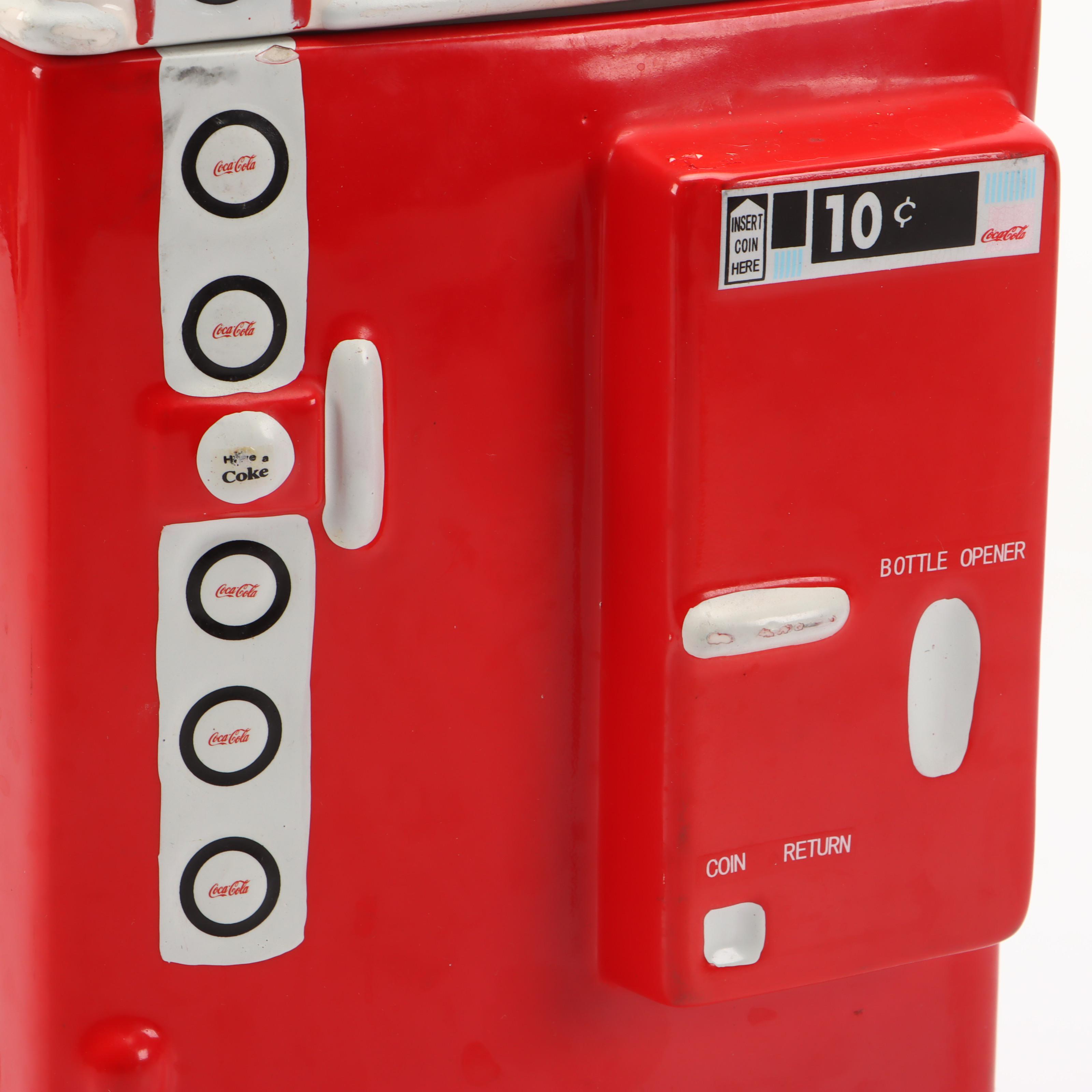 Coca-Cola Vending Machine Ceramic Cookie Jar