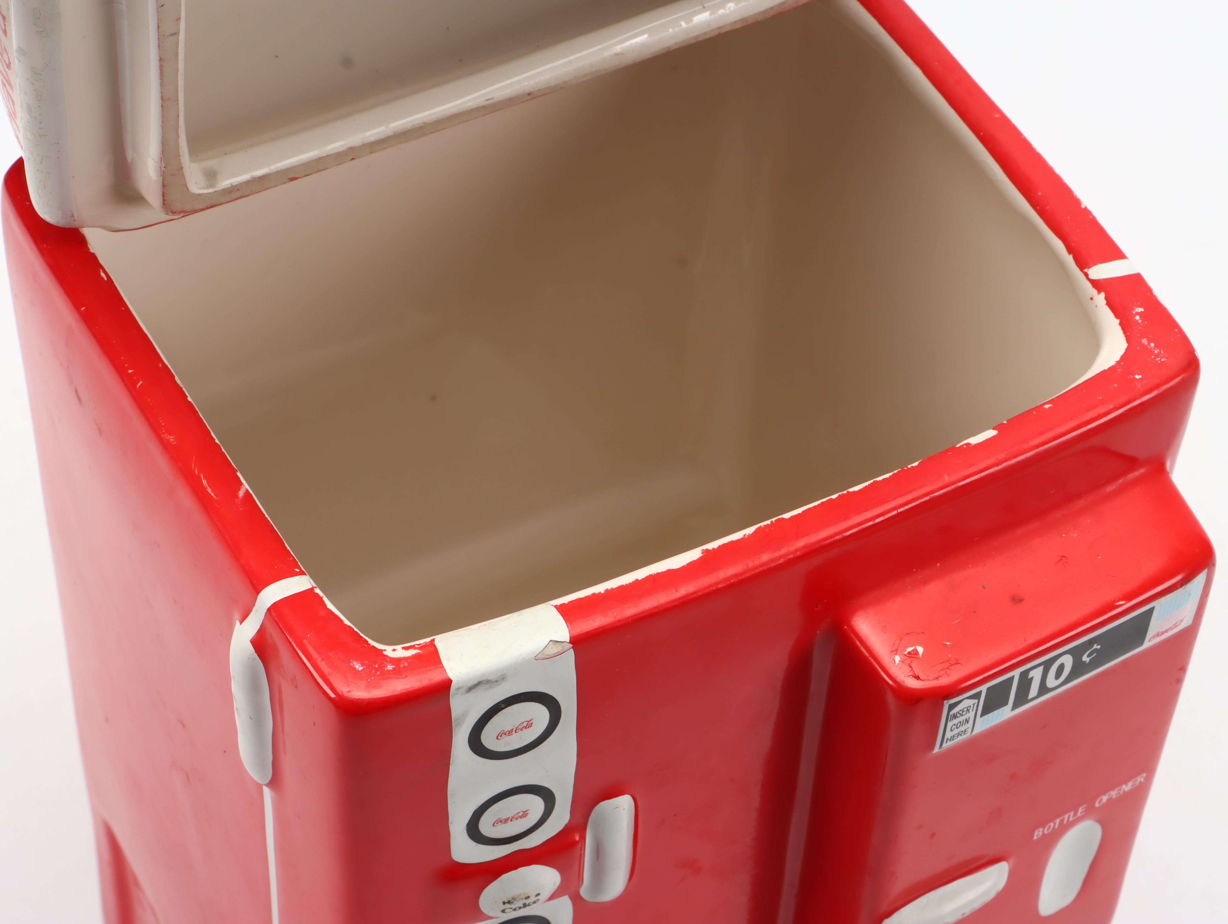 Coca-Cola Vending Machine Ceramic Cookie Jar