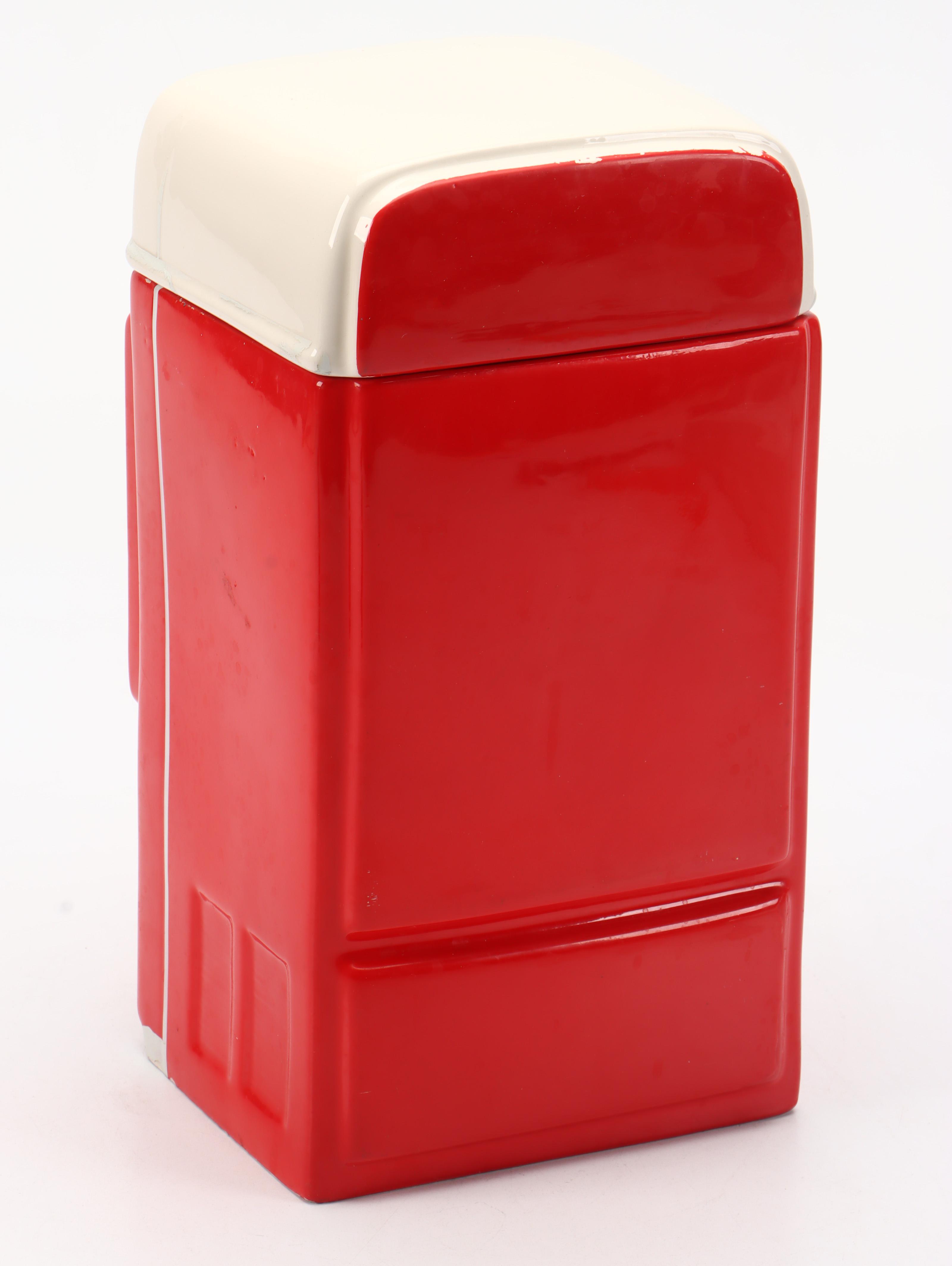Coca-Cola Vending Machine Ceramic Cookie Jar