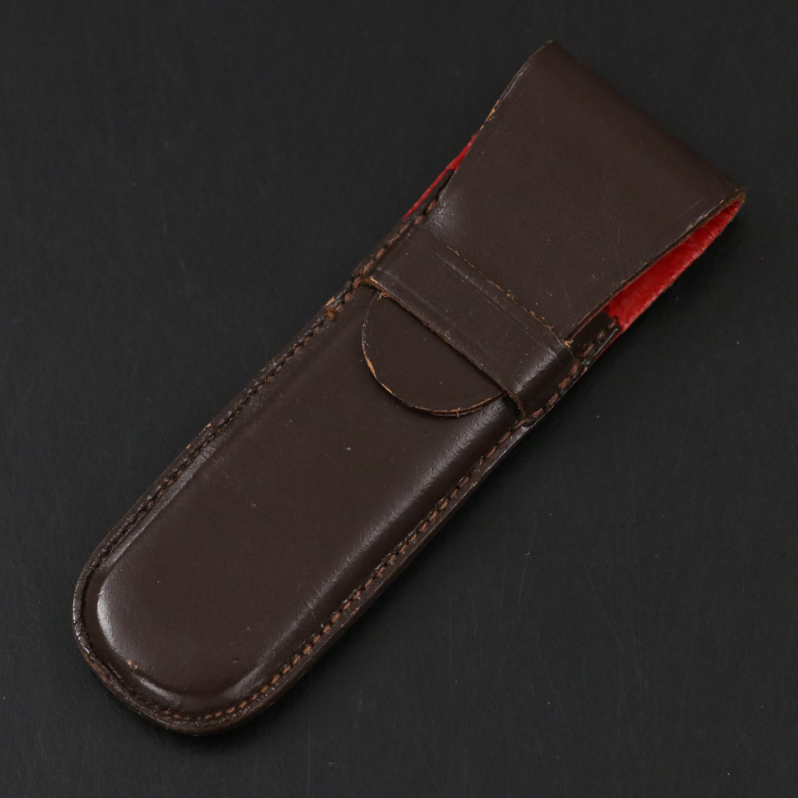 Max Weyde Stainless Steel Pocket Knife with Leather Scabbard