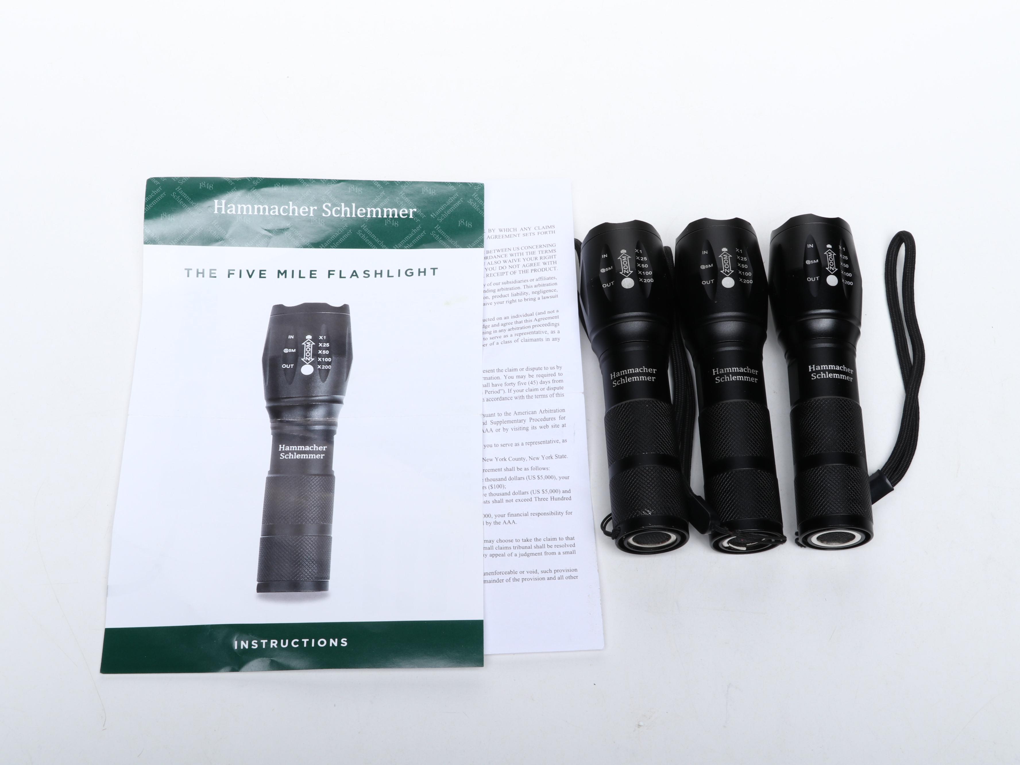 The Five Mile Flashlights by Hammacher Schlemmer