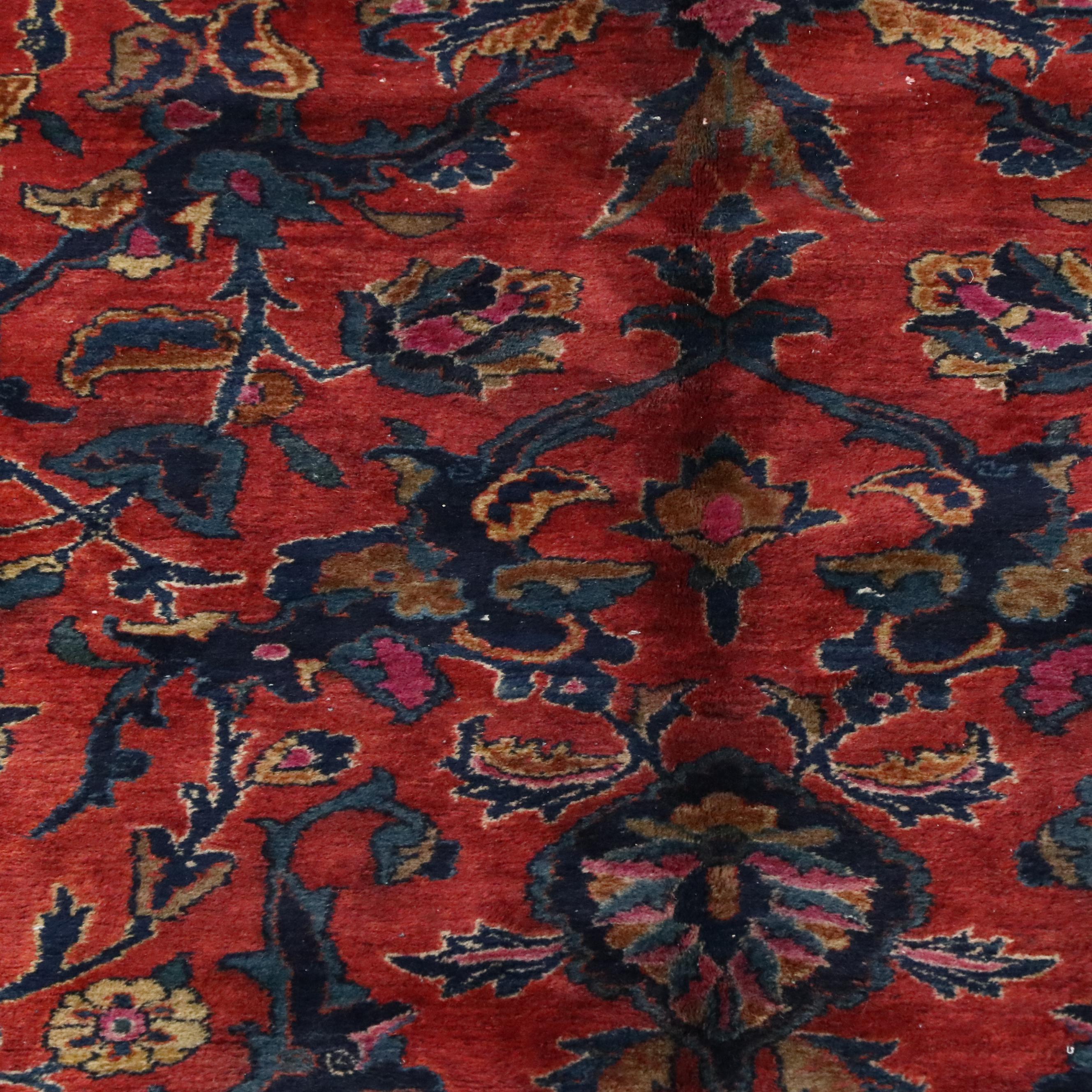 8'9 x 10'10 Hand-Knotted Persian Sarouk Area Rug