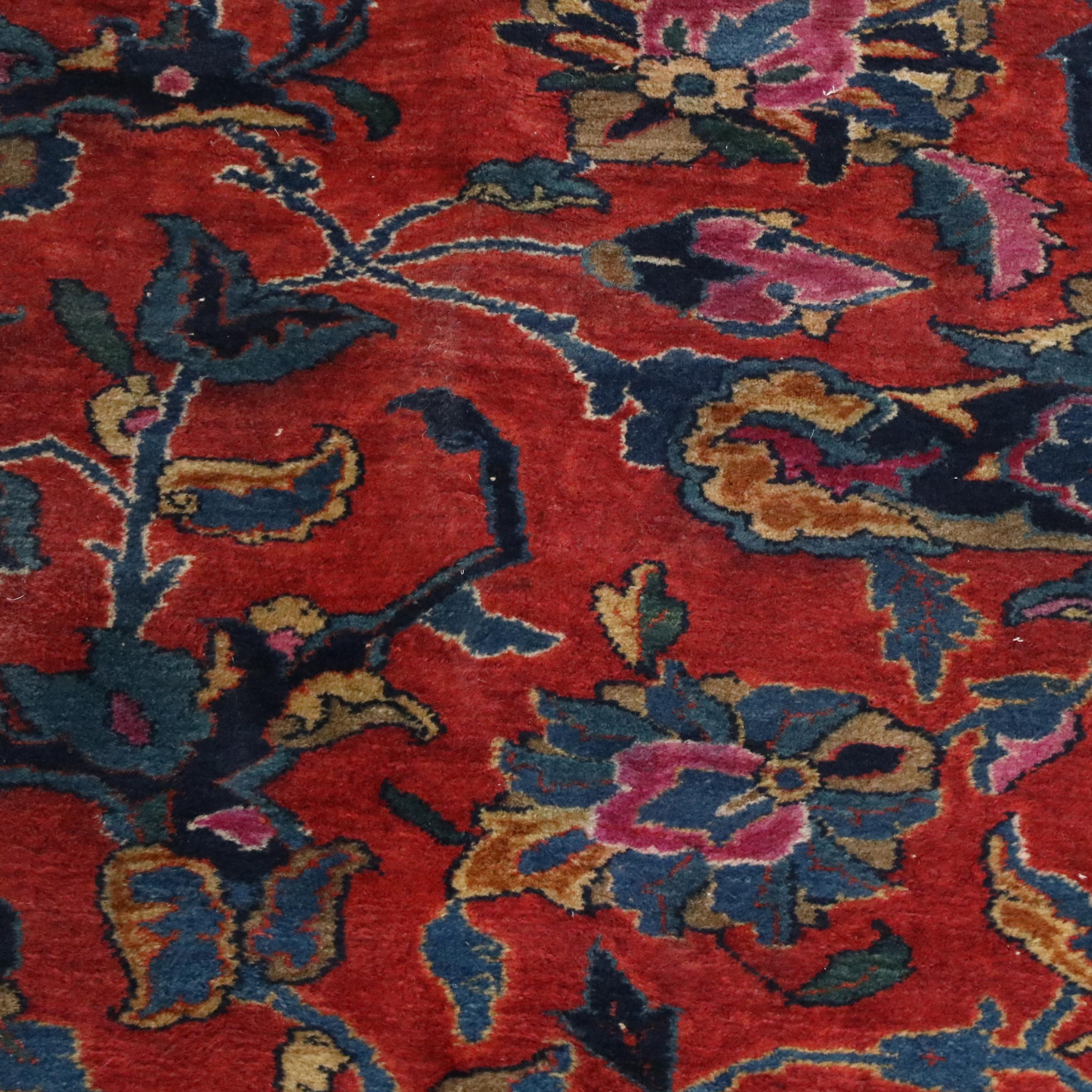 8'9 x 10'10 Hand-Knotted Persian Sarouk Area Rug