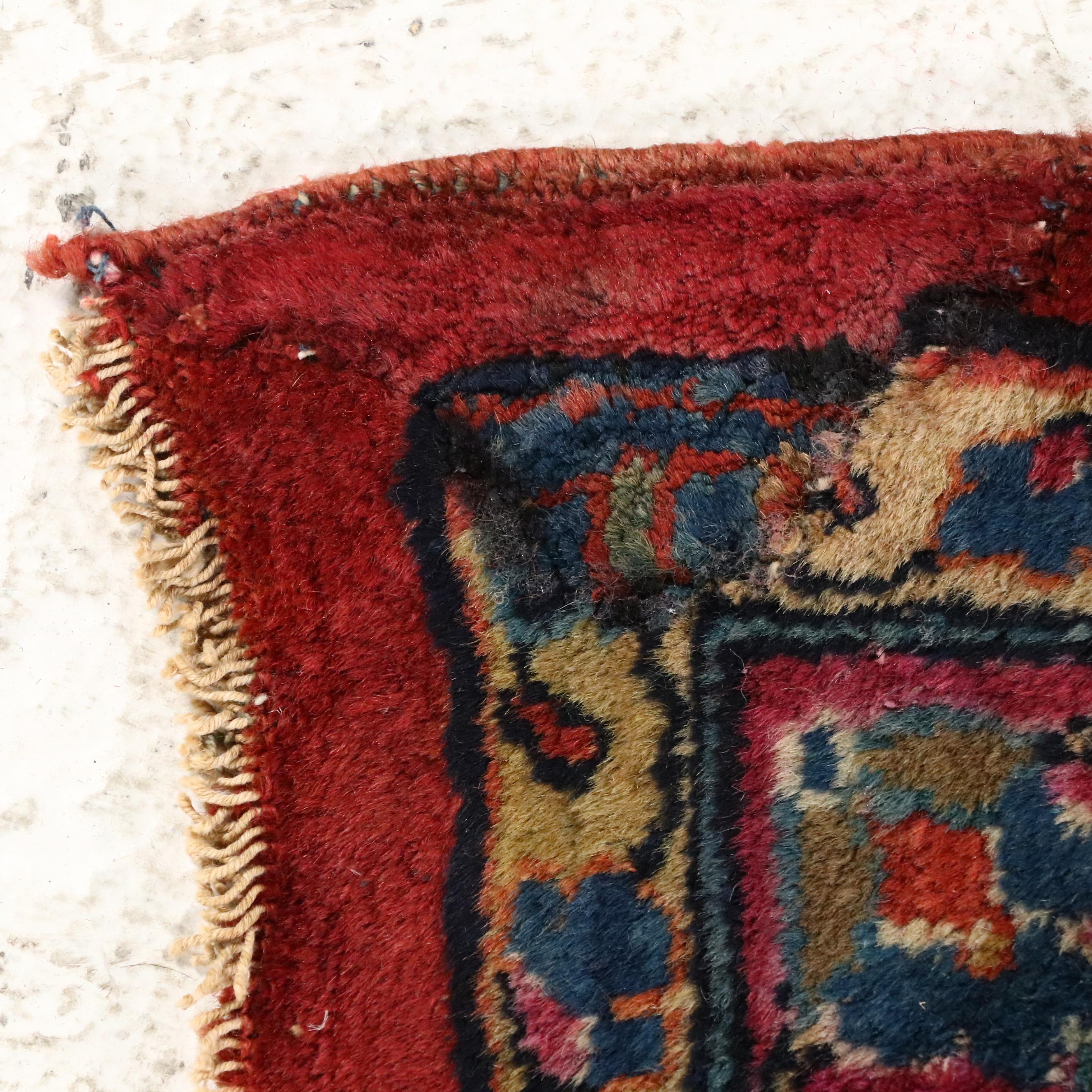 8'9 x 10'10 Hand-Knotted Persian Sarouk Area Rug