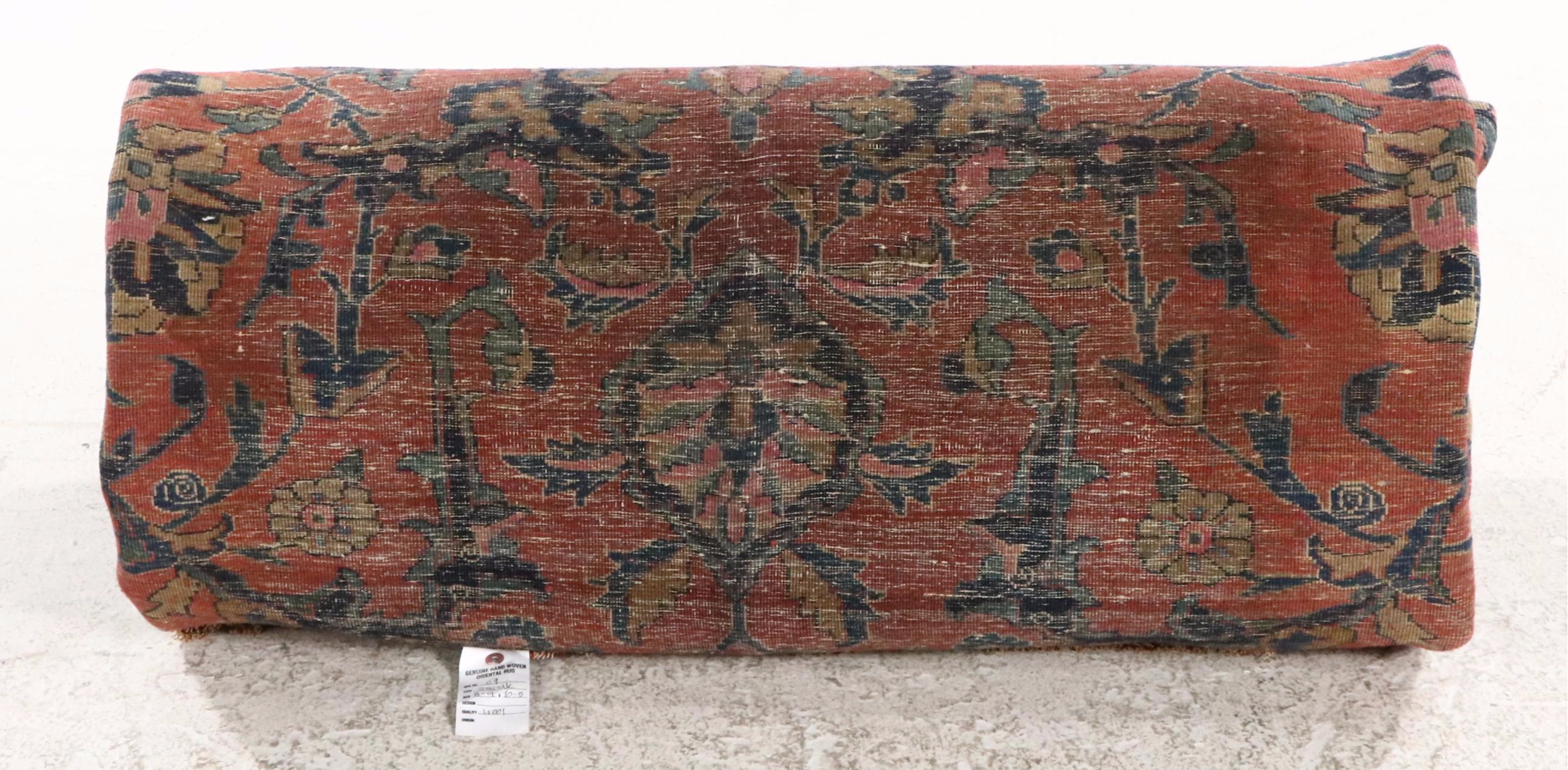 8'9 x 10'10 Hand-Knotted Persian Sarouk Area Rug