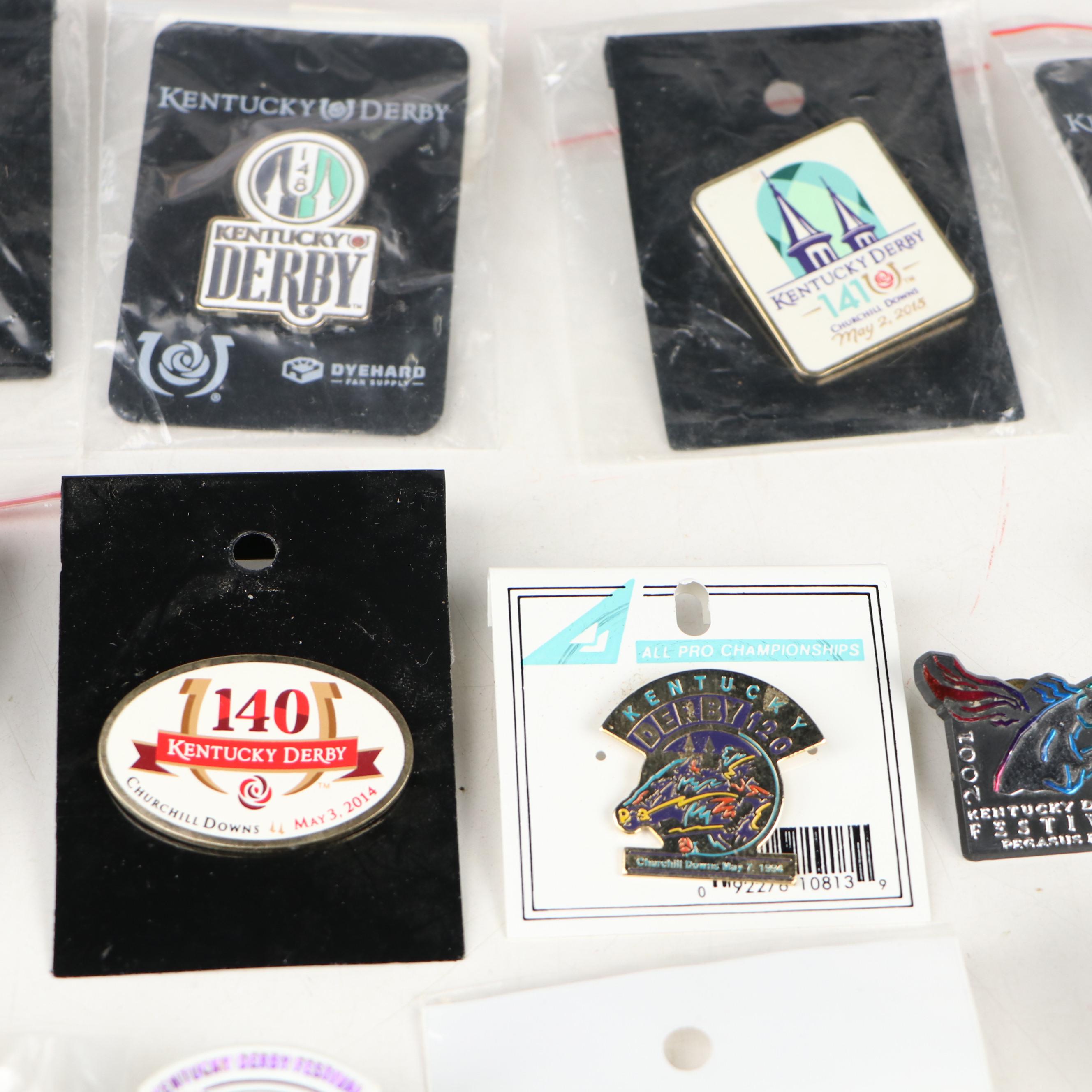 Kentucky Derby, Derby Festival and Horse Park Pinbacks with Patch