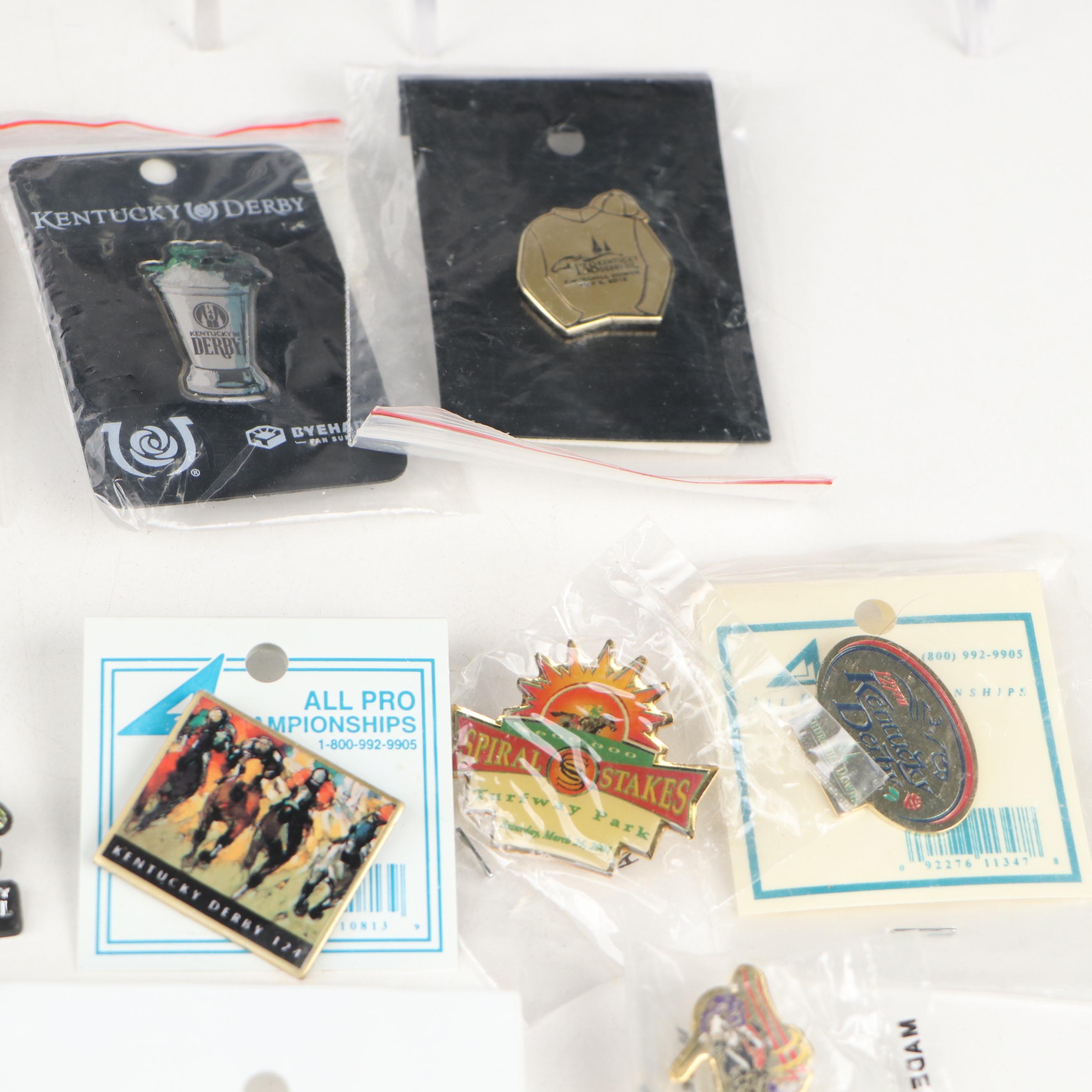 Kentucky Derby, Derby Festival and Horse Park Pinbacks with Patch
