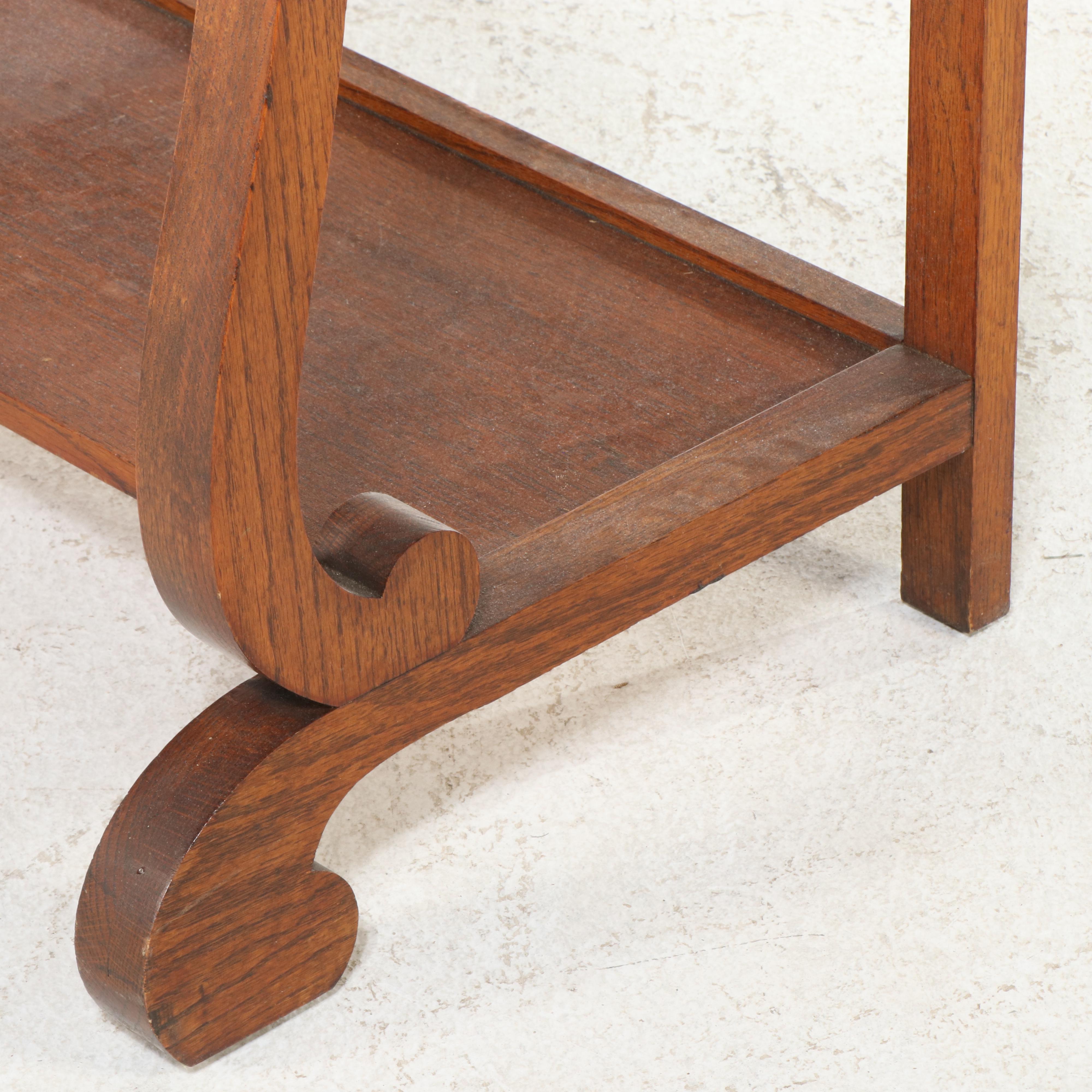 American Empire Revival Quartersawn Oak Drop-Front Desk, Early 20th Century