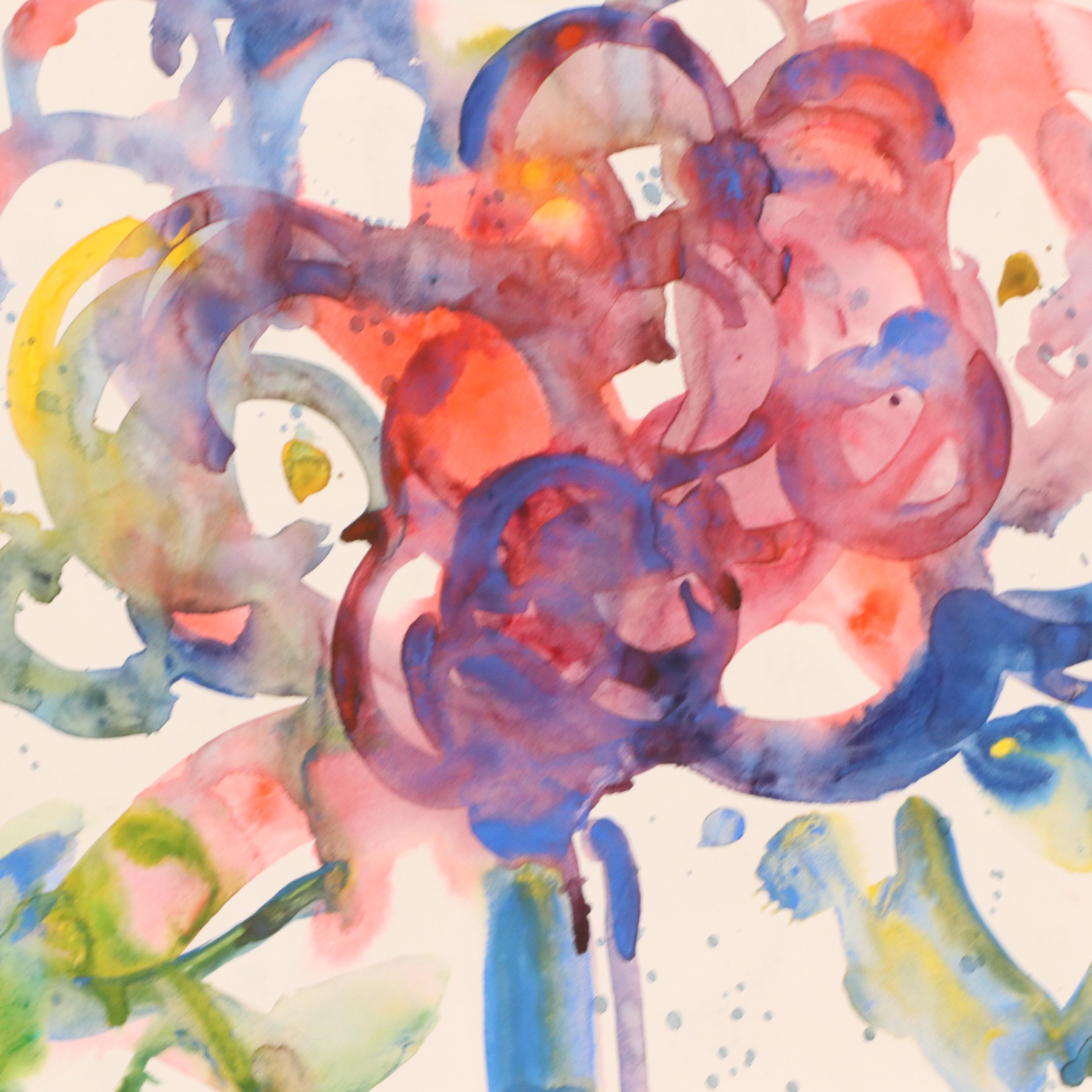 Jack Meanwell Floral Modern Watercolor Painting, 1978