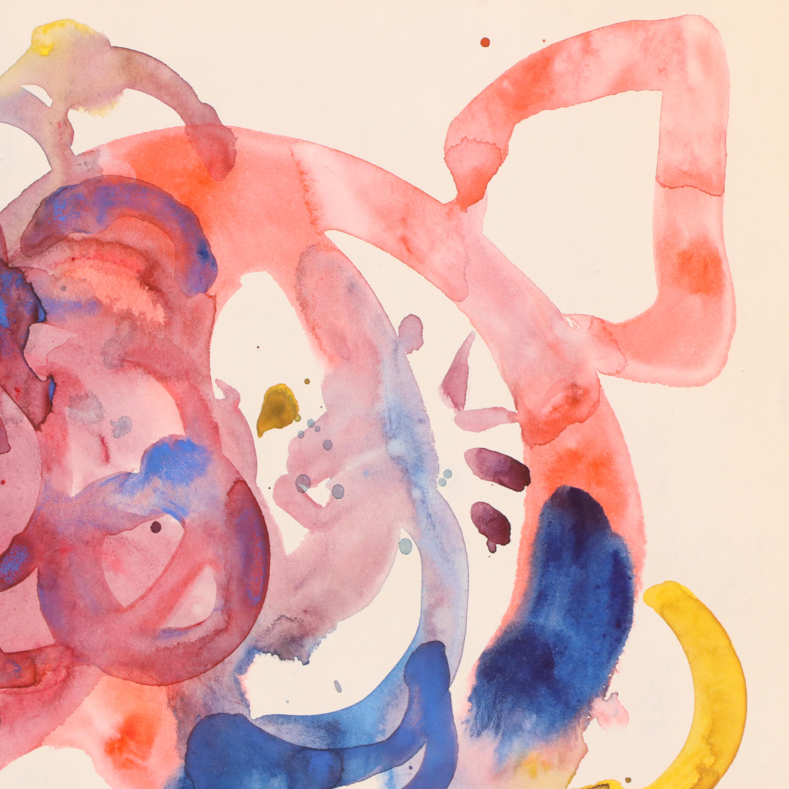 Jack Meanwell Floral Modern Watercolor Painting, 1978