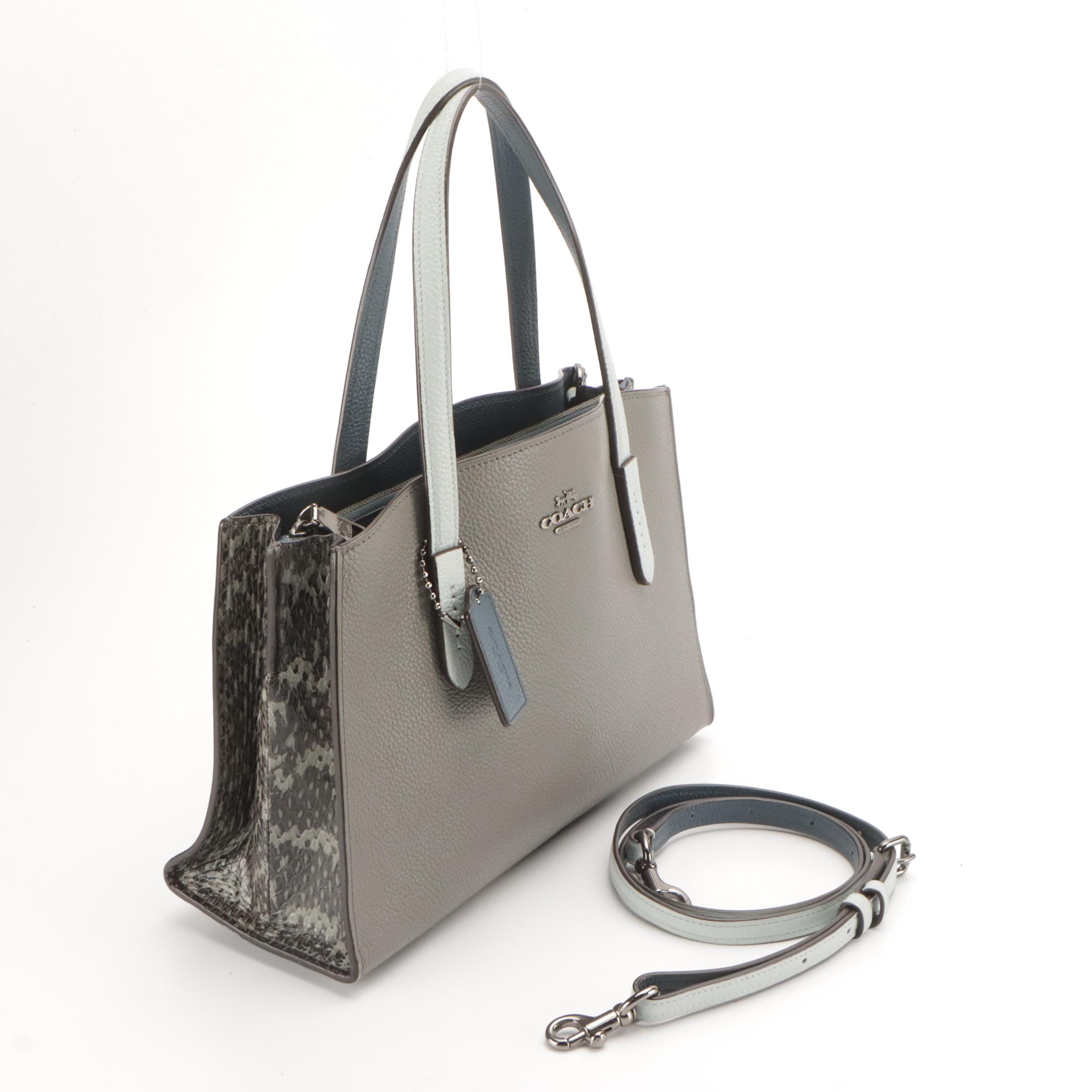 Coach Charlie Carryall 28 Two-Way Satchel in Snakeskin and Colorblock Leather