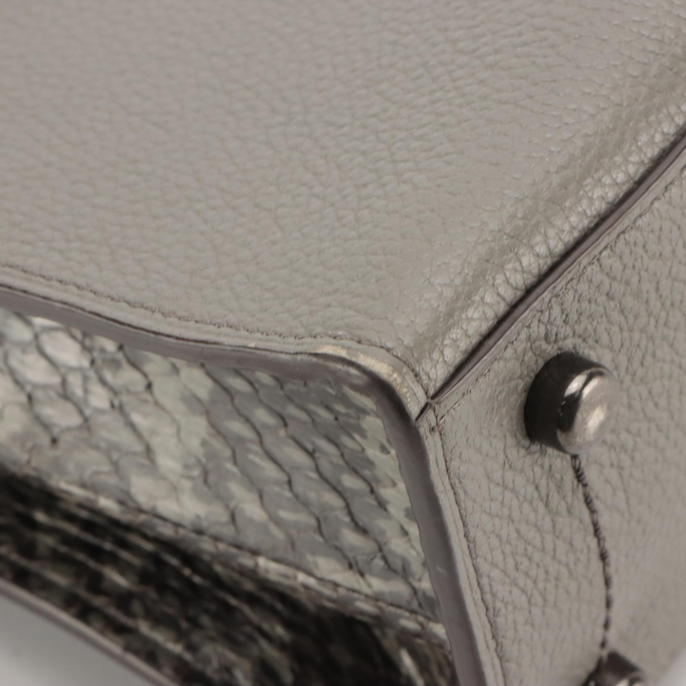 Coach Charlie Carryall 28 Two-Way Satchel in Snakeskin and Colorblock Leather