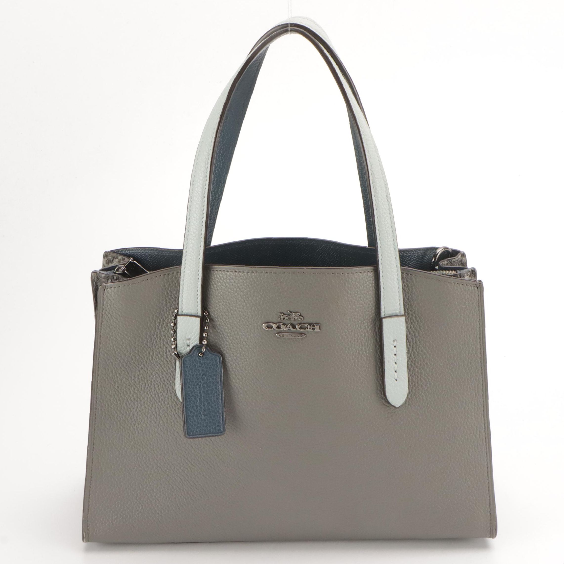 Coach Charlie Carryall 28 Two-Way Satchel in Snakeskin and Colorblock Leather