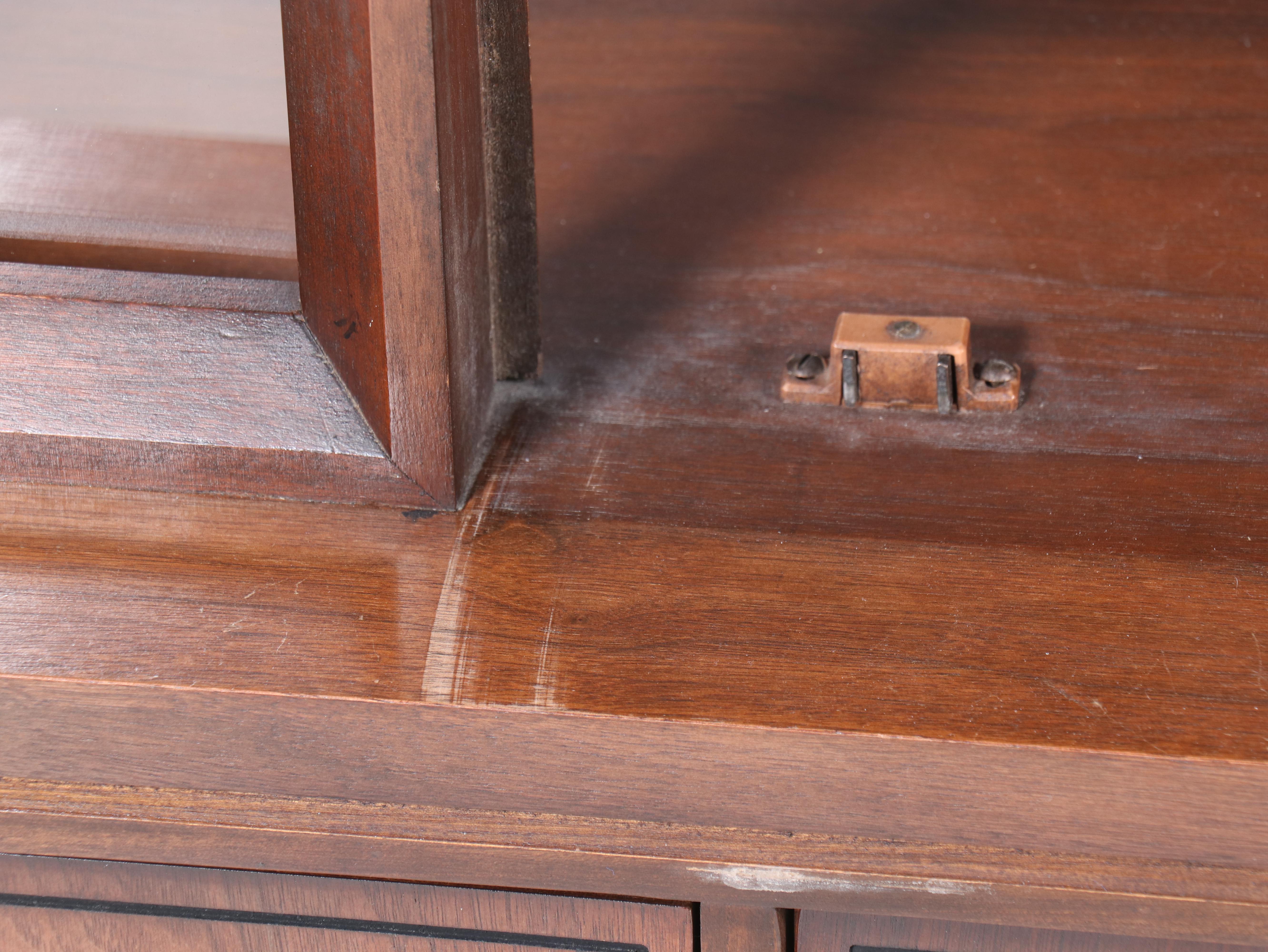 Kent Coffey "Tempo" Walnut China Cabinet, Mid-20th Century