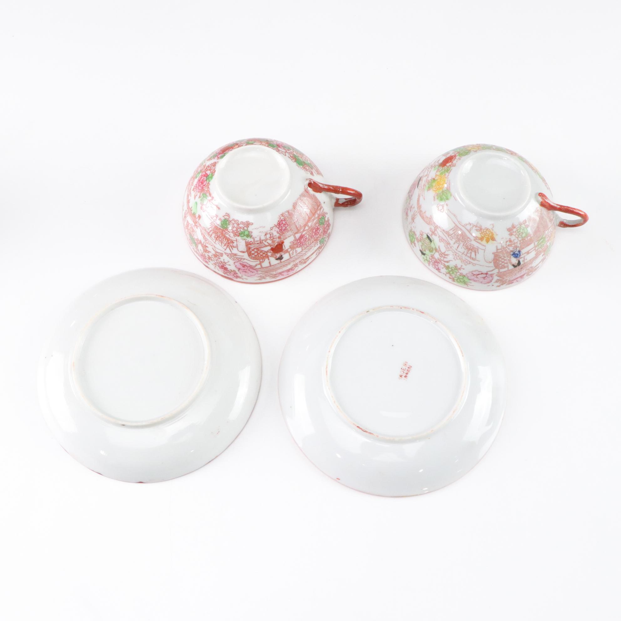 Hand-Painted Geisha Theme Tableware & Sake Set