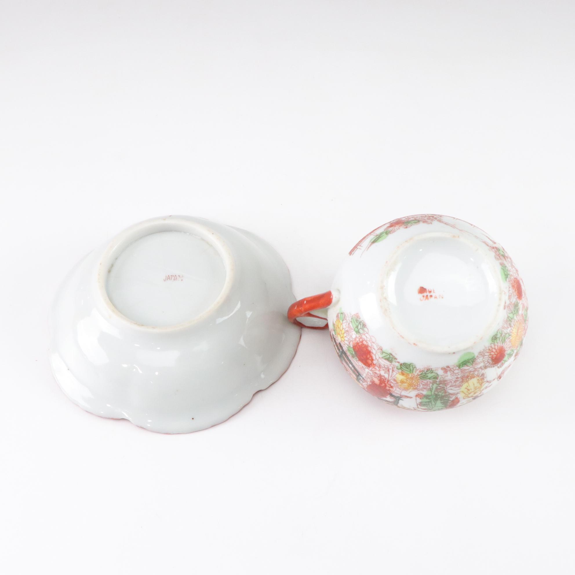 Hand-Painted Geisha Theme Tableware & Sake Set