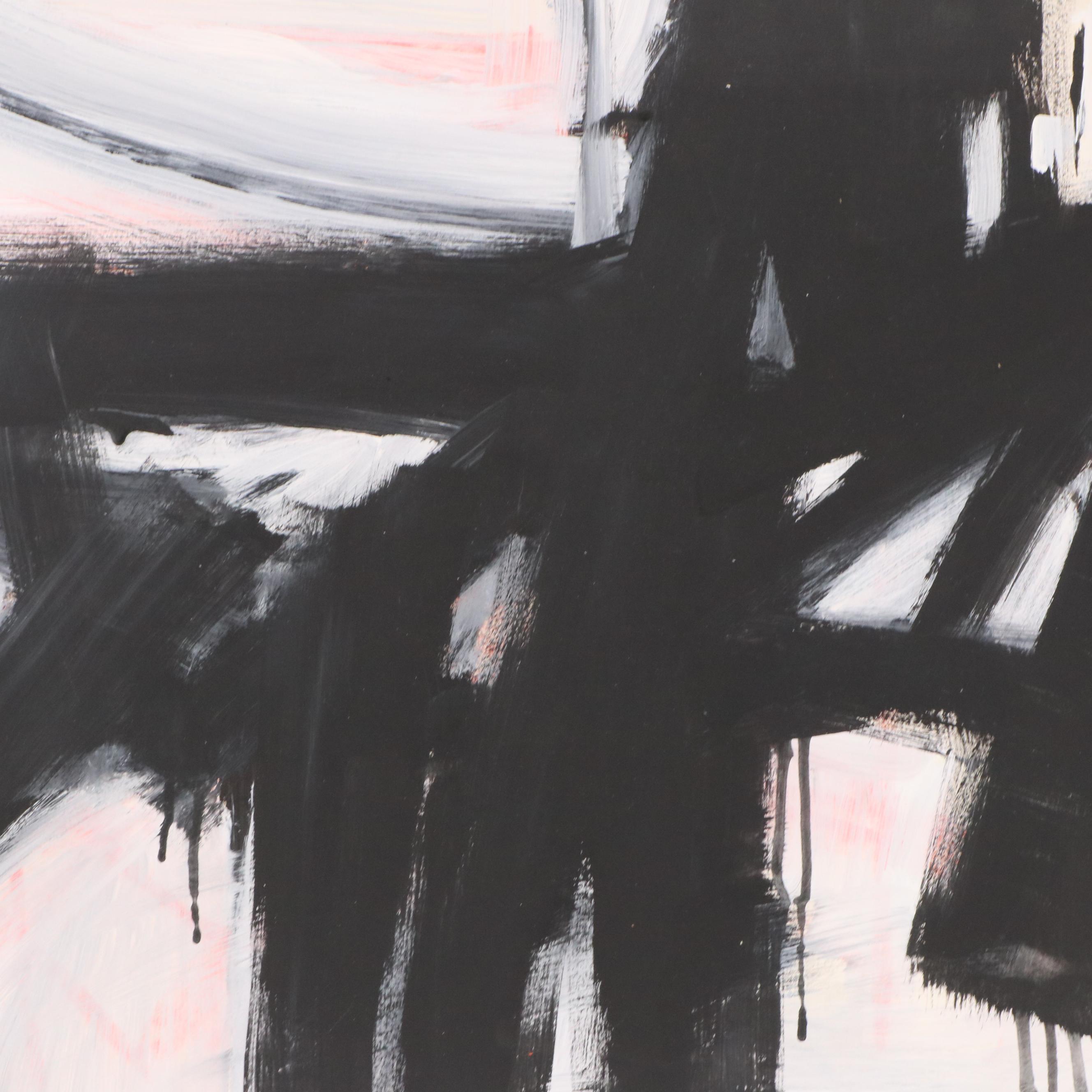 Jack Meanwell Abstract Modern Oil Painting, Late 20th Century