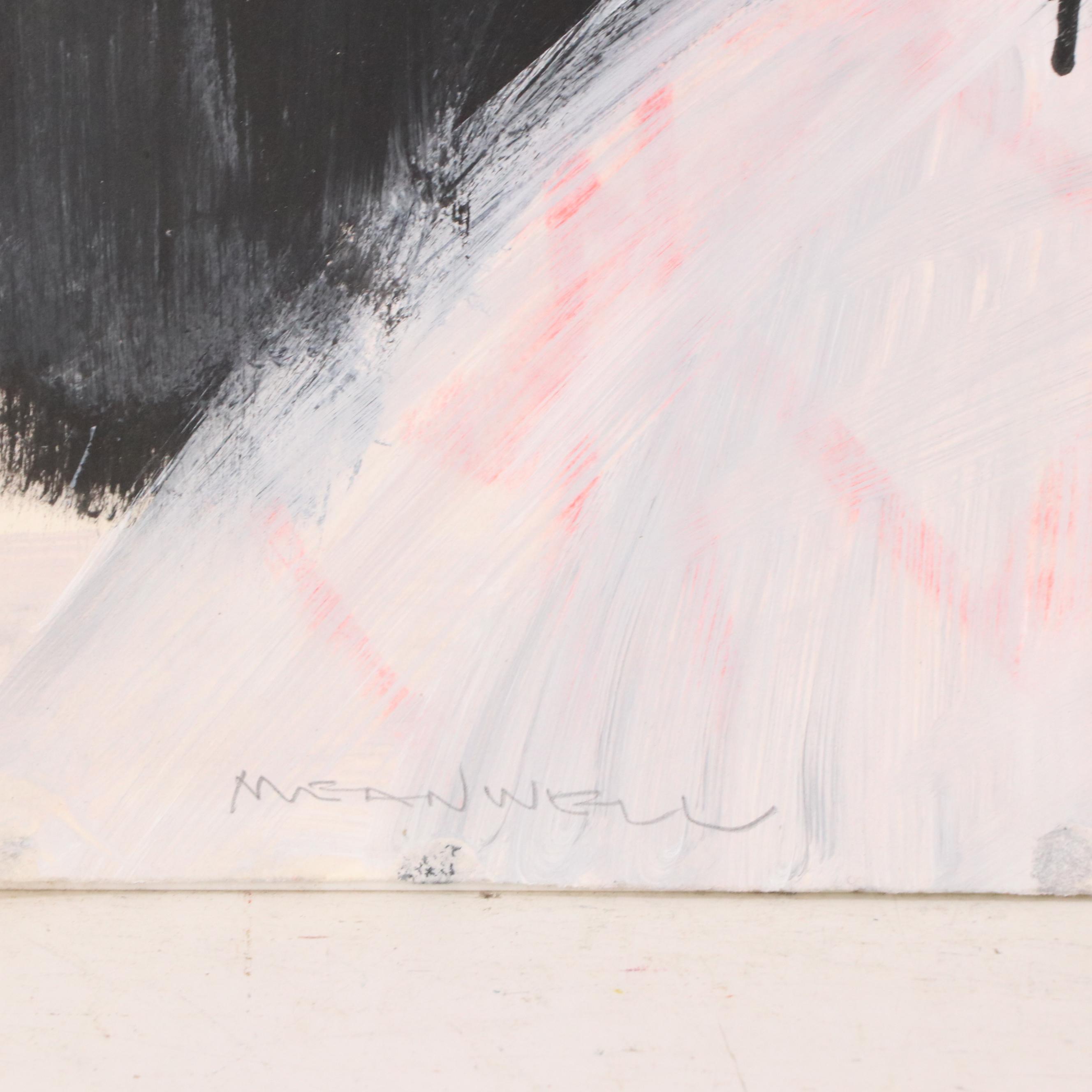 Jack Meanwell Abstract Modern Oil Painting, Late 20th Century