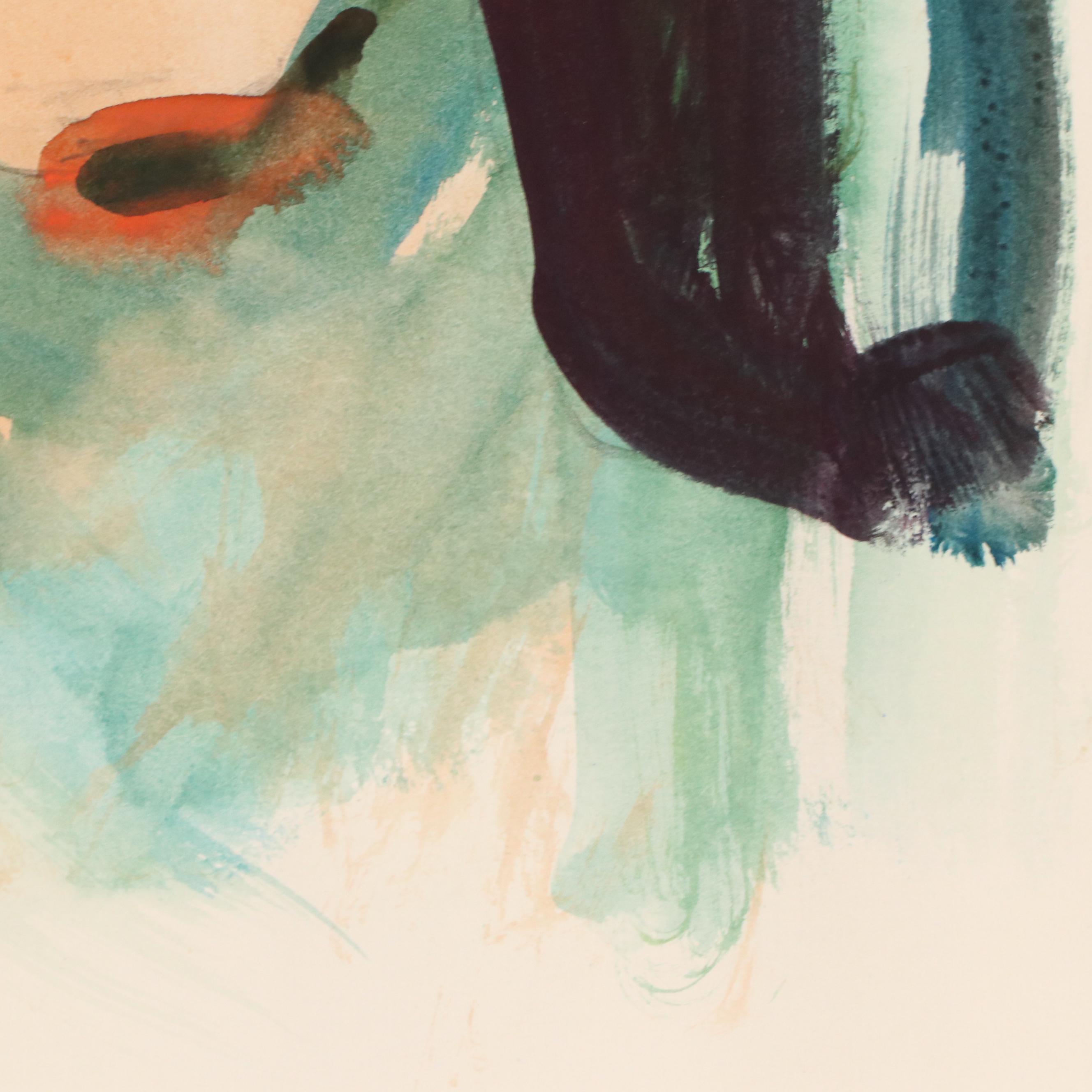 Jack Meanwell Modern Watercolor Portrait, 1983