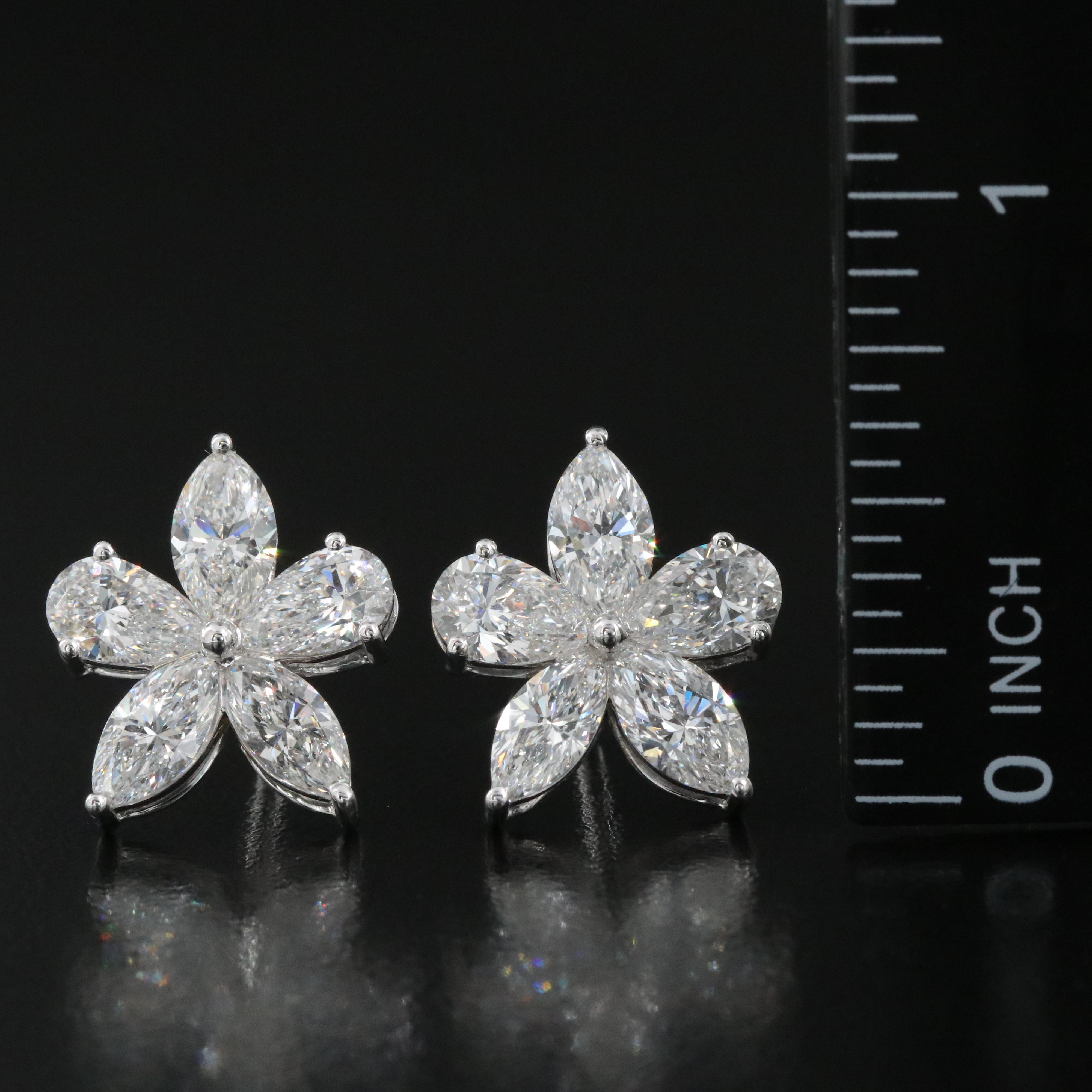 14K 5.35 CTW Lab Grown Diamond Earrings
