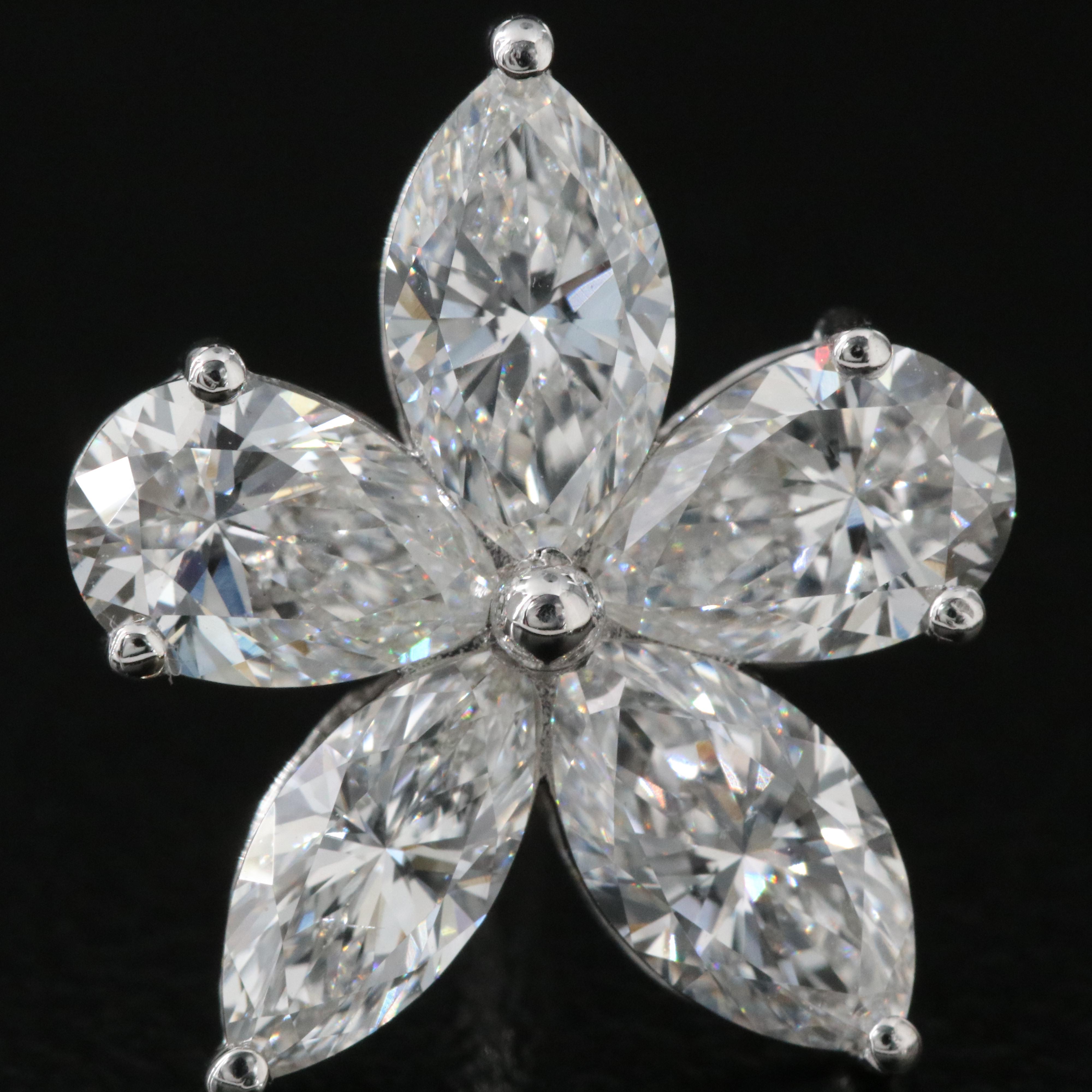 14K 5.35 CTW Lab Grown Diamond Earrings